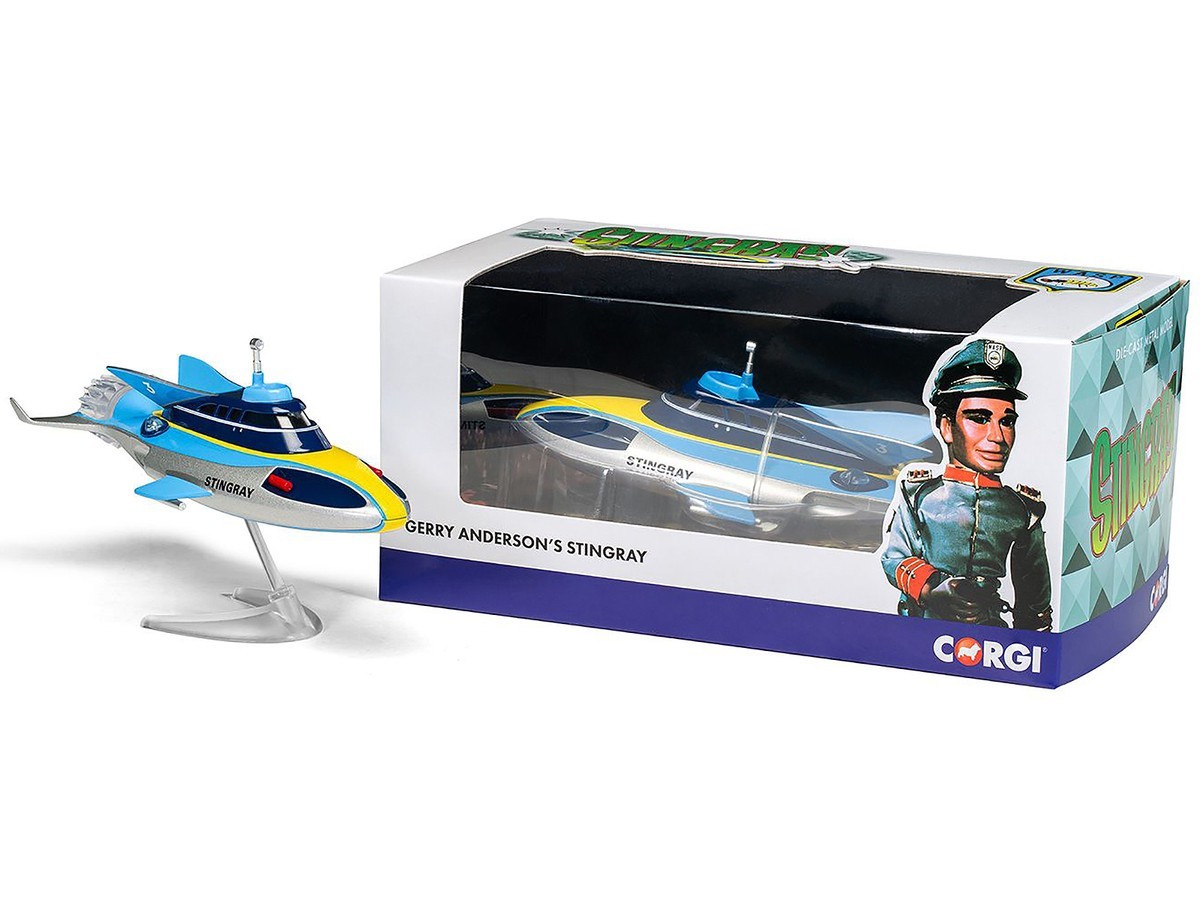 Stingray Submarine Blue and Silver with Yellow Stripes “Gerry Anderson’s Stingra