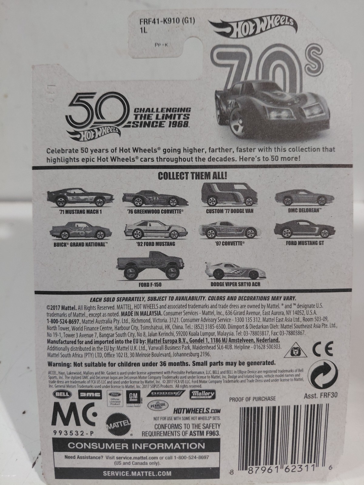 NIP Hot Wheels 50 Years 70’s 1:64 Die Cast 1976 Greenwood Chevrolet Corvette Car