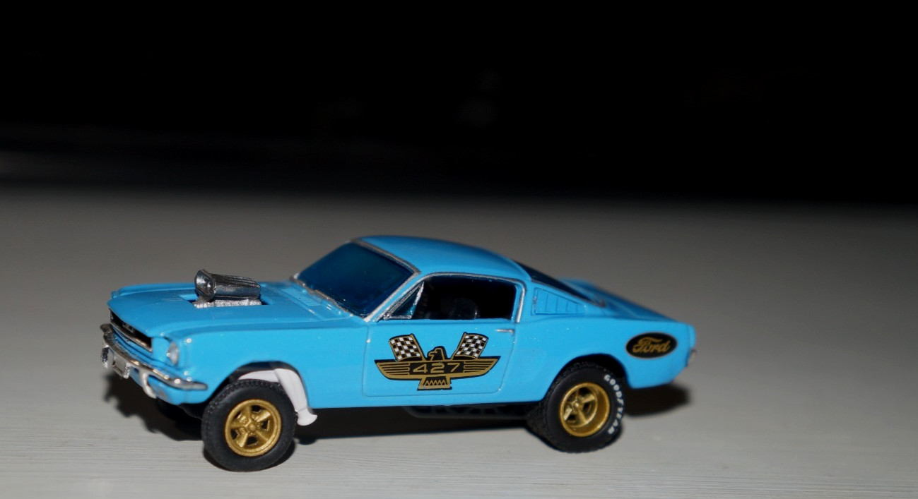 1966 Ford Mustang 427 Gasser Drag NHRA Blue Diecast Car Limited Edition M2 1/64