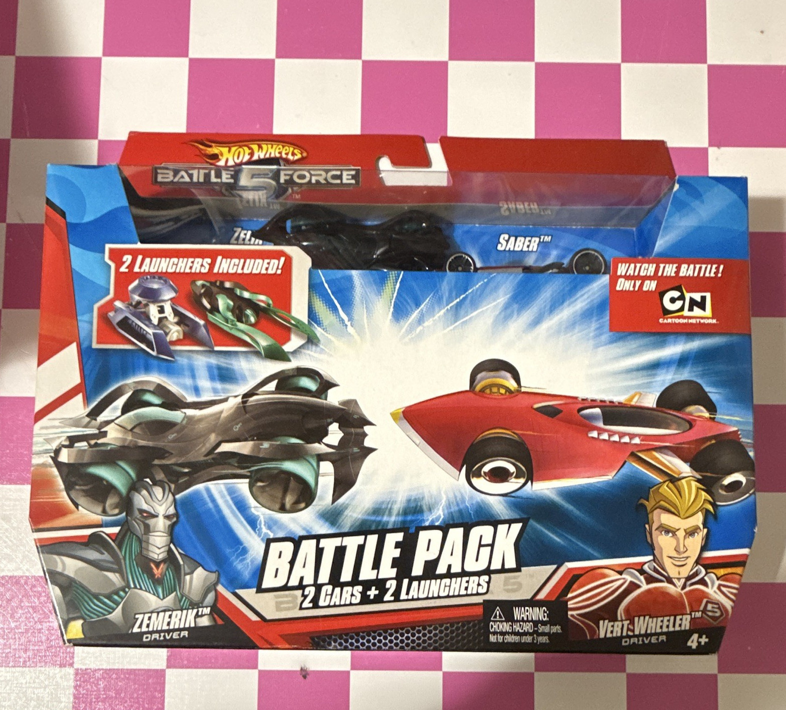 Hot Wheels Battle Force 5 Battle Pack 2 Cars + 2 Launchers Unopened Box