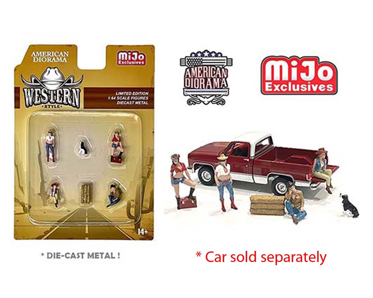 American Diorama 1:64 Mijo Exclusive Western Style Diecast Figures Set AD-76485