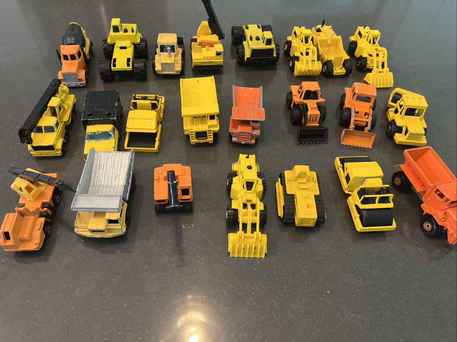 Lot Of Construction Diecast & Plastic Mixed Brands And Models See Description