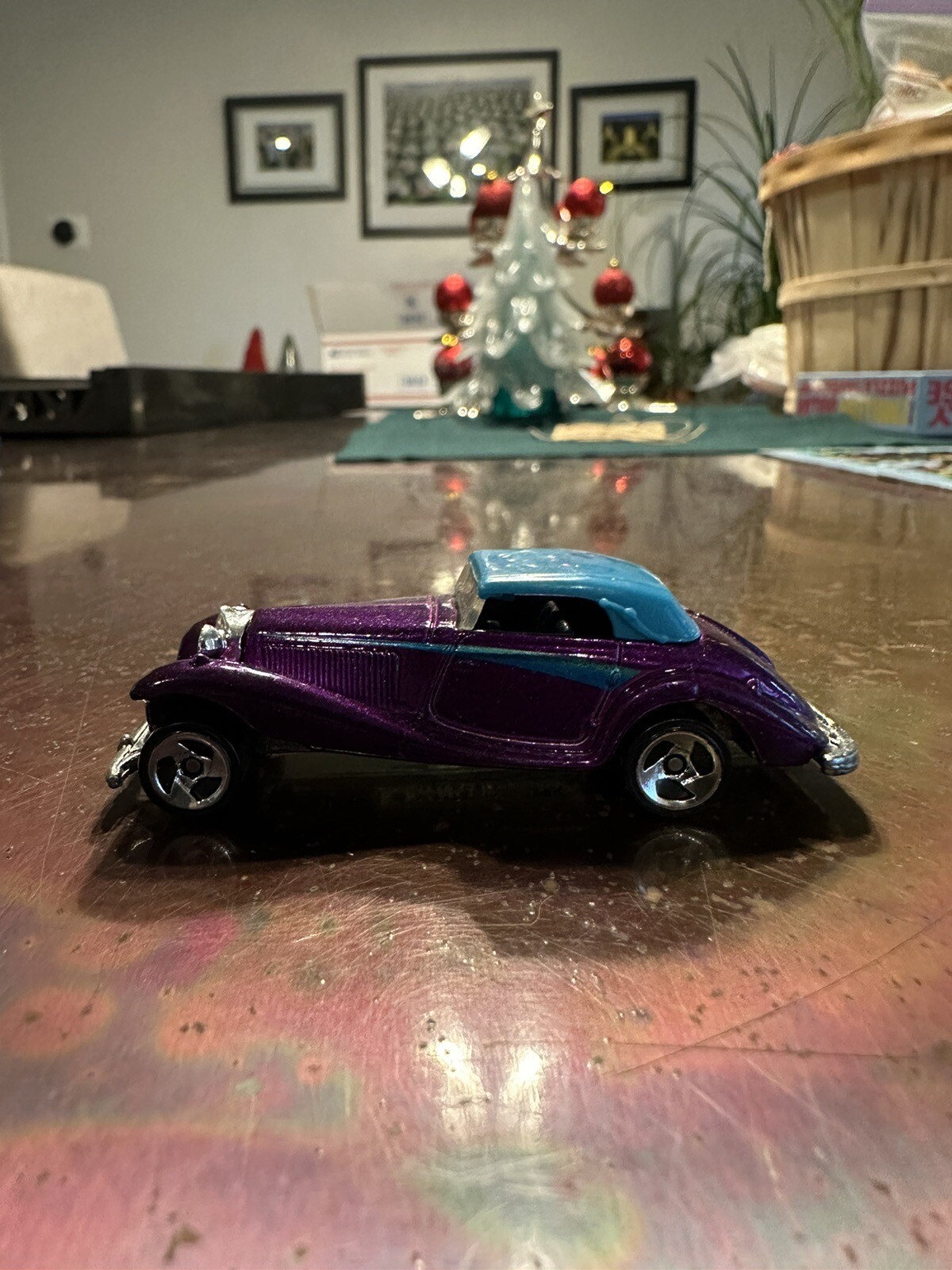 Vintage 1998 Hot Wheels Mainline #788 Mercedes 540K Metalflake Purple