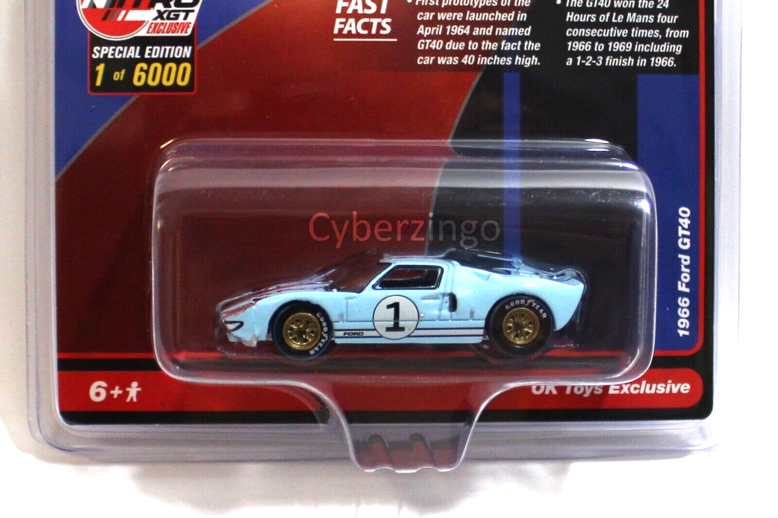 Auto World 1/64 1966 Ford GT40 #1 Gulf Blue CP7921 Diecast Car NEW IN PACKAGE