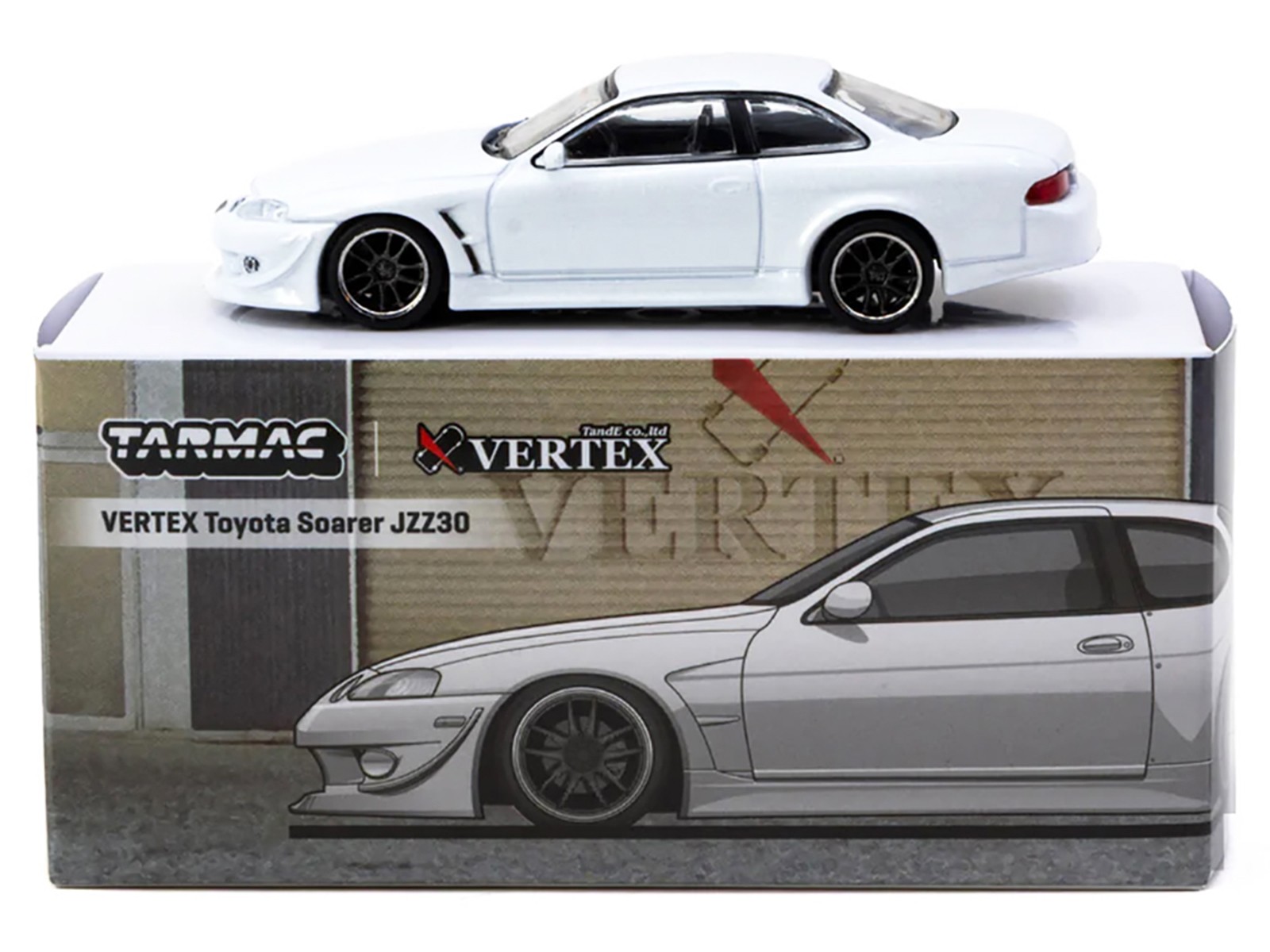 Toyota VERTEX Soarer JZZ30 RHD White Metallic Global64 Series 1:64