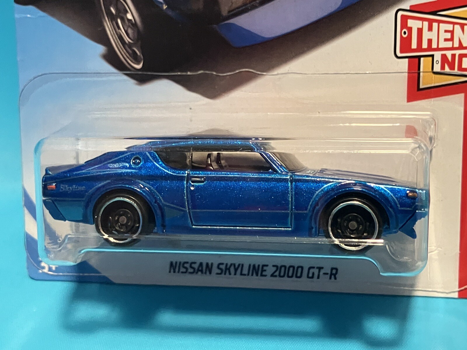 Hot Wheels Nissan Skyline 2000 GT-R Blue Then and Now Carded