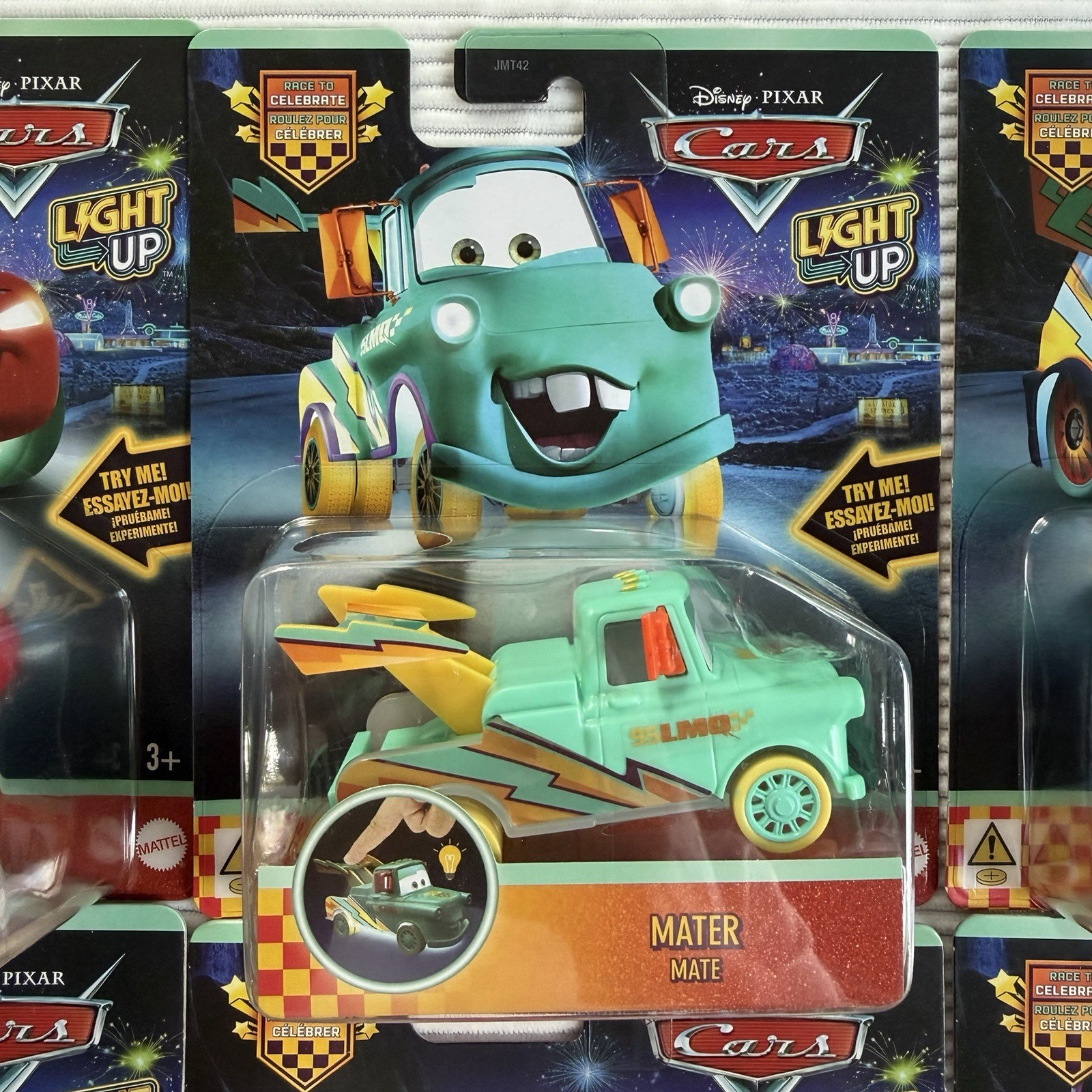 2026 Disney Pixar Cars Race to Celebrate Light-Up Series Complete Set of 6 NIB
