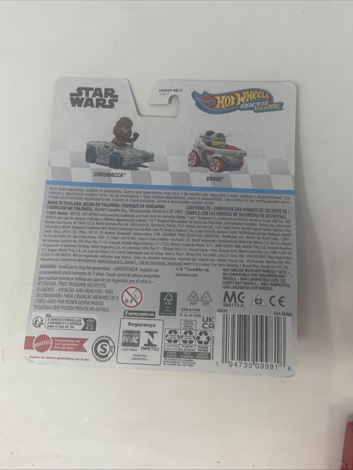2023 Hot Wheels Racer Verse Star Wars GROGU Scale 1:64 New