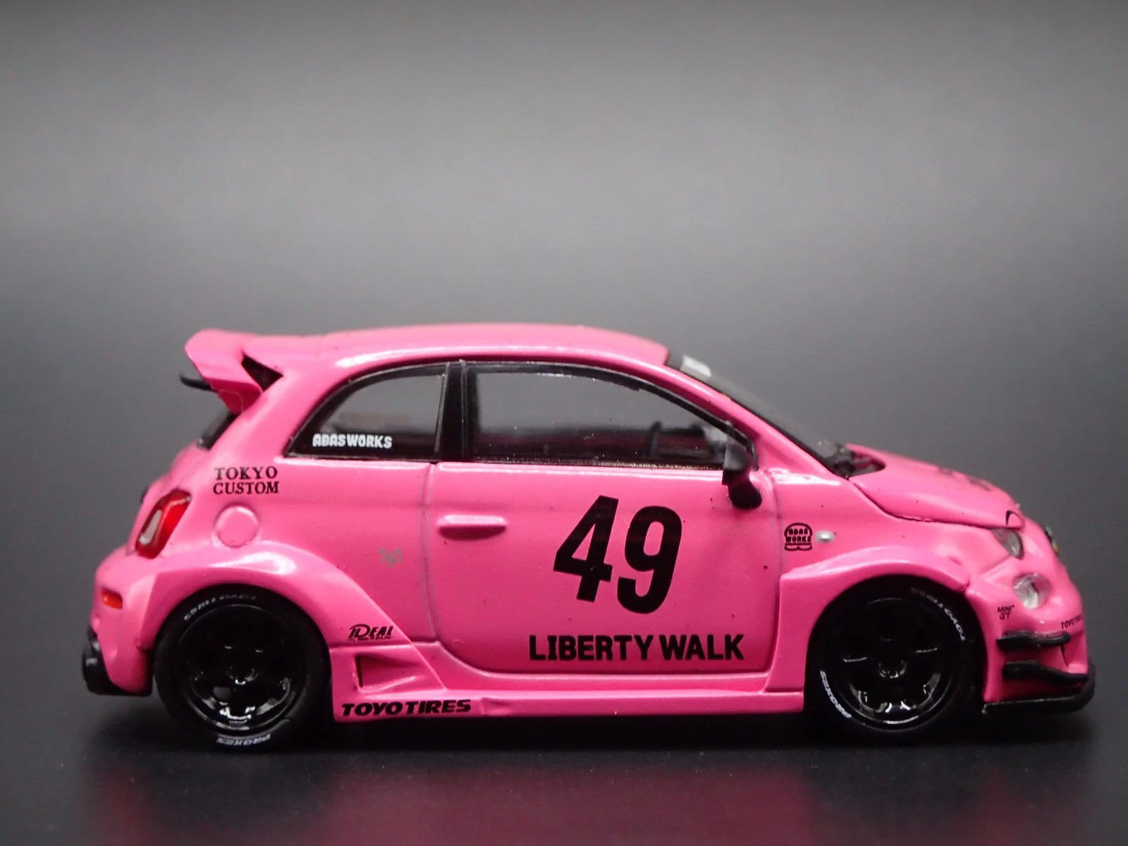 2007-2025 FIAT 500 LB WORKS ABAS WORKS ABARTH 595 1/64 SCALE DIECAST MODEL CAR