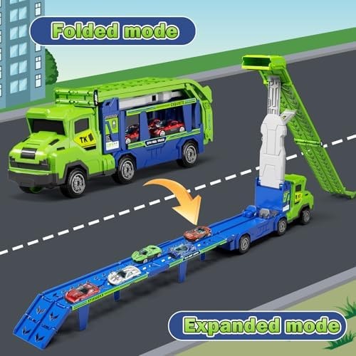 Kids Toys for 3 4 5 6 7 8 Years Old Boys, 3 in 1 Carrier Truck Transport Car …