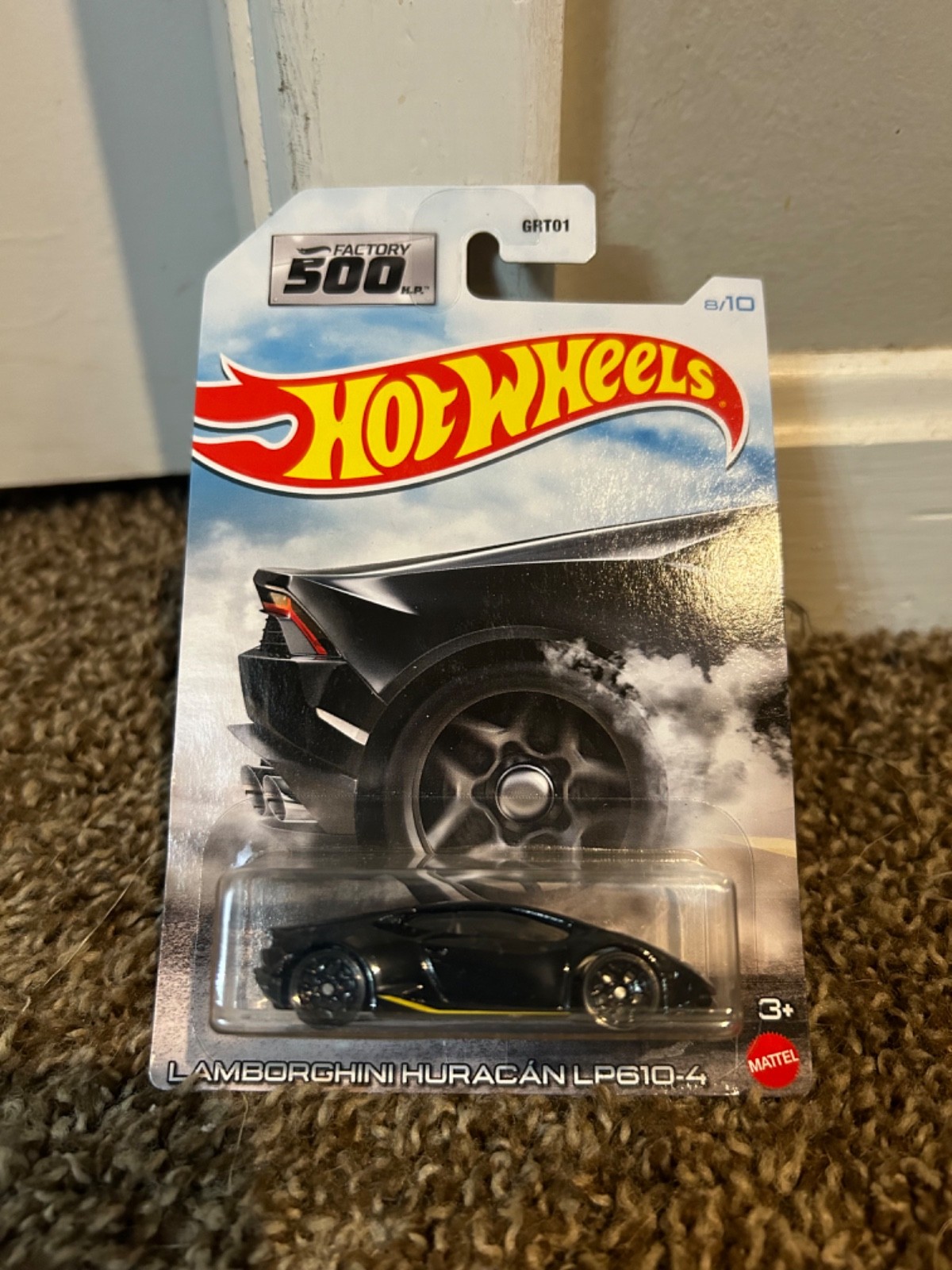 Hot Wheels Lamborghini Huracan LP 610-4 Black Factory 500 1:64 Scale 8/10