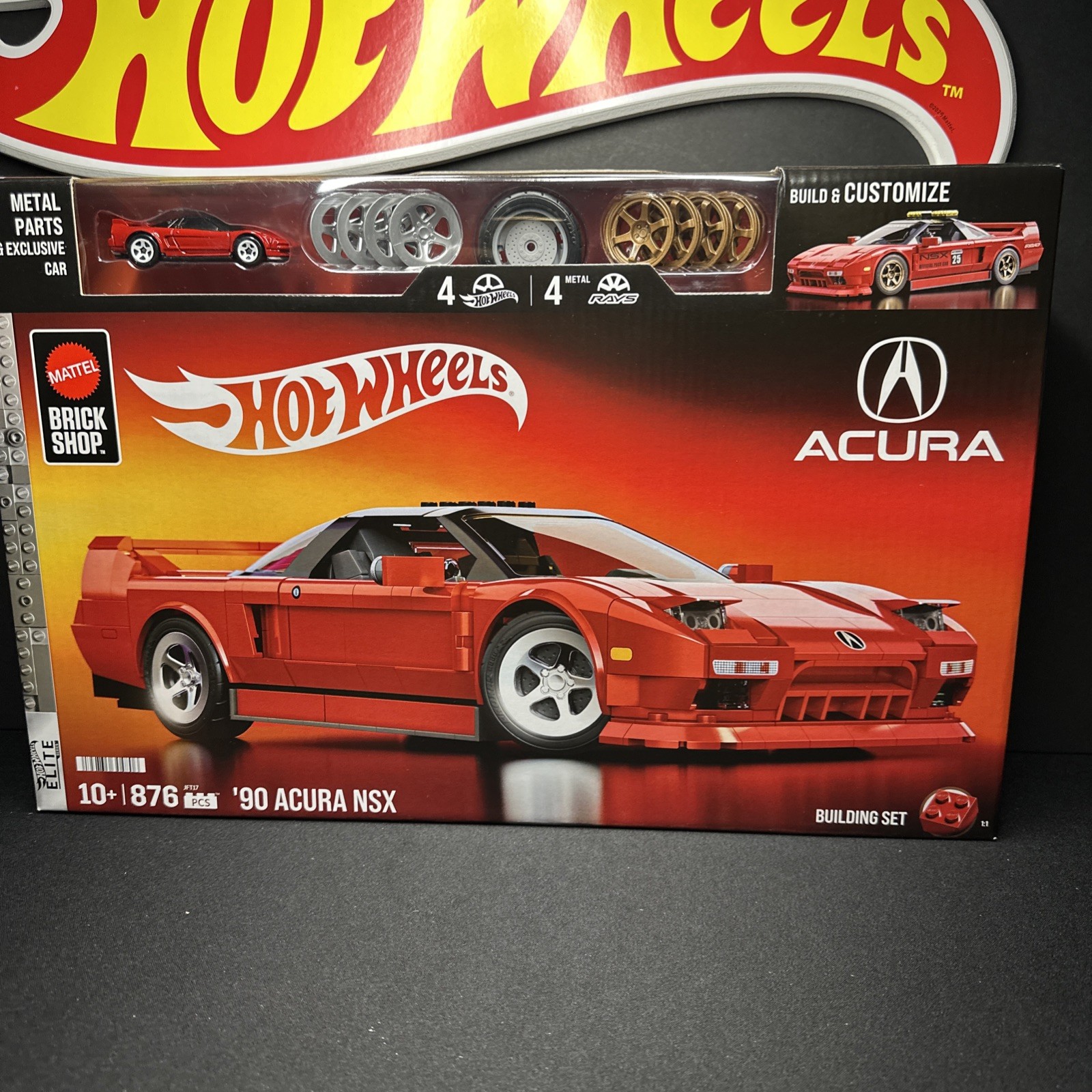 Mattel Brick Shop Hot Wheels Elite Series ’90 Acura NSX Te37 Lego Diecast SEALED