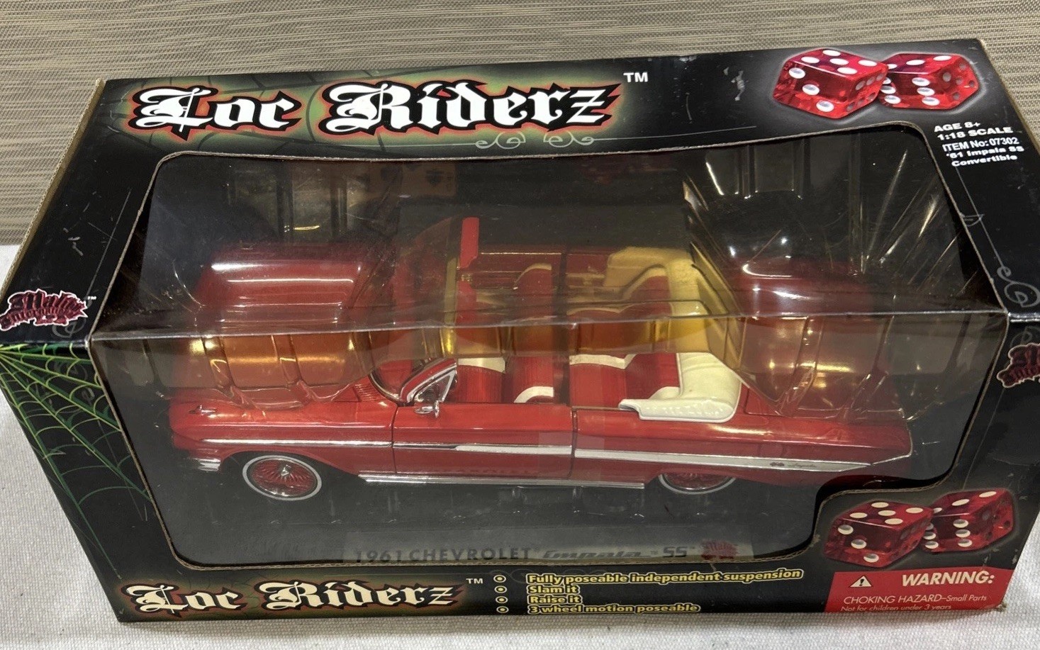 1:18 Malibu International Loc Riderz ’61 Chevy Impala SS Convertible Lowrider