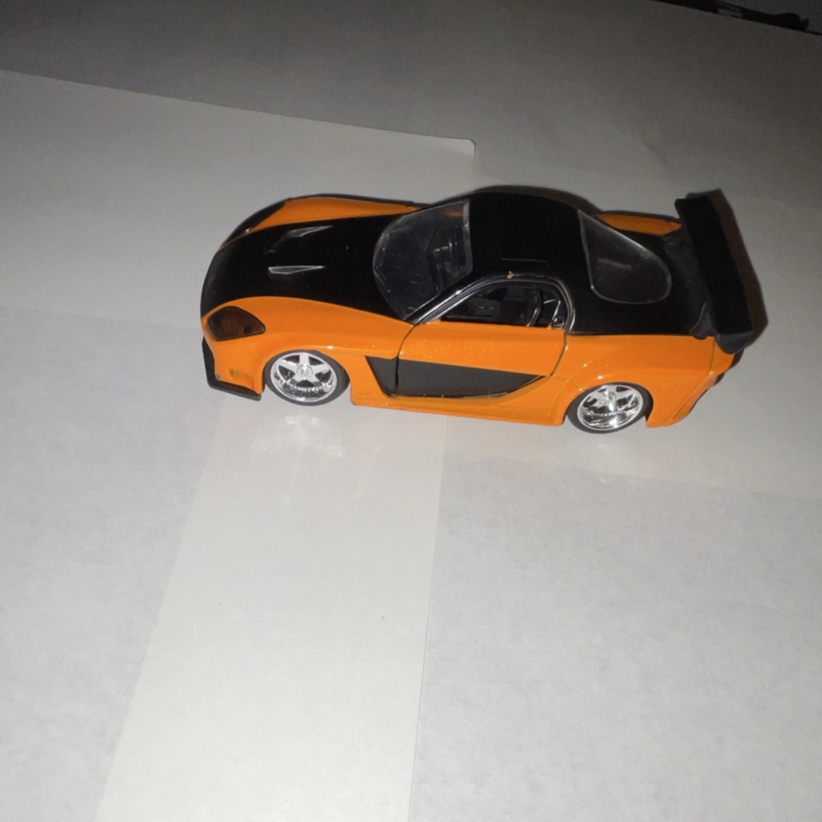 Jada Toys Diecast Car Model Orange Black Collectible Vehicle Toy Display Used