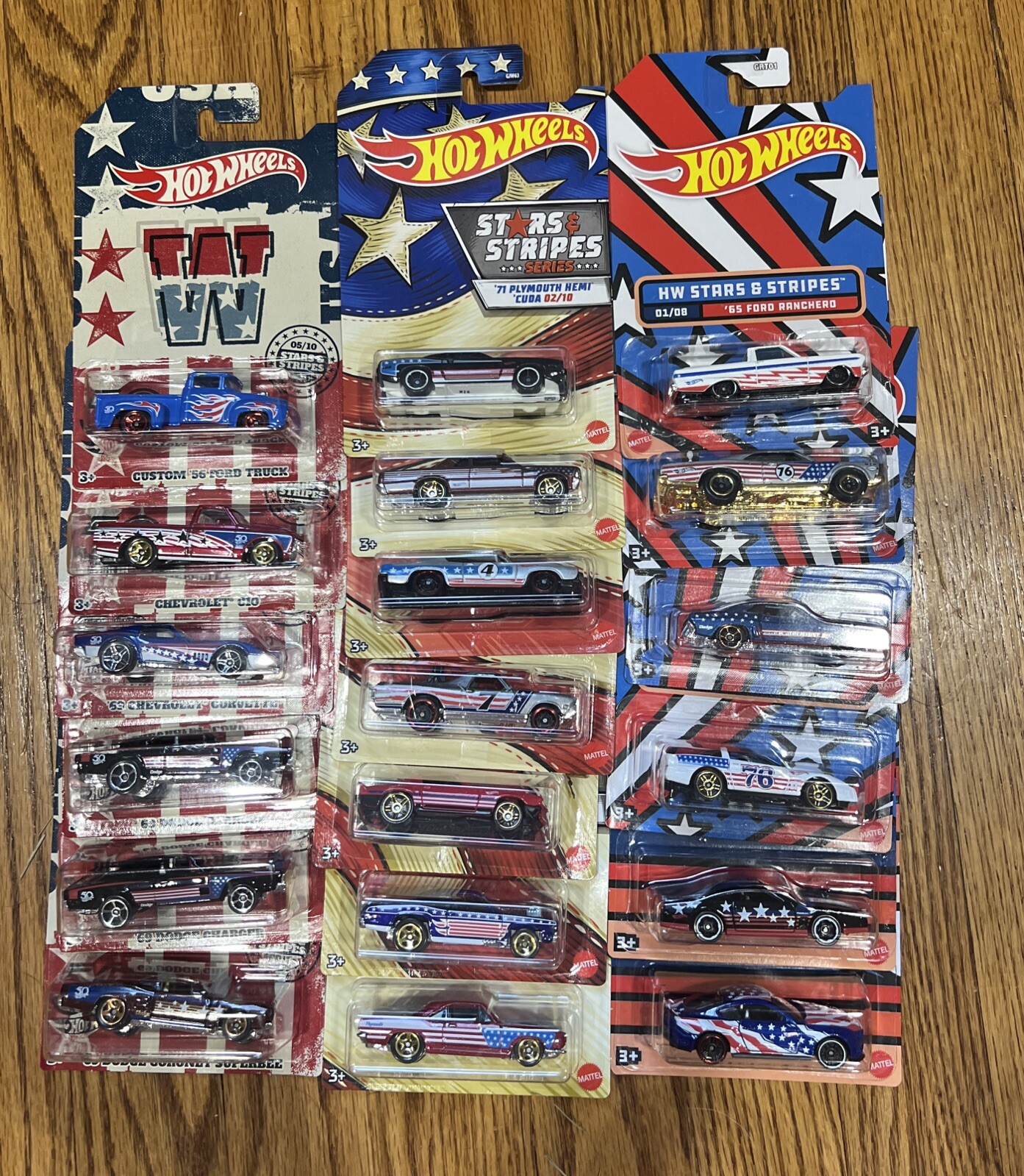 Hot Wheels Stars and Stripes Mixed Lot of 19