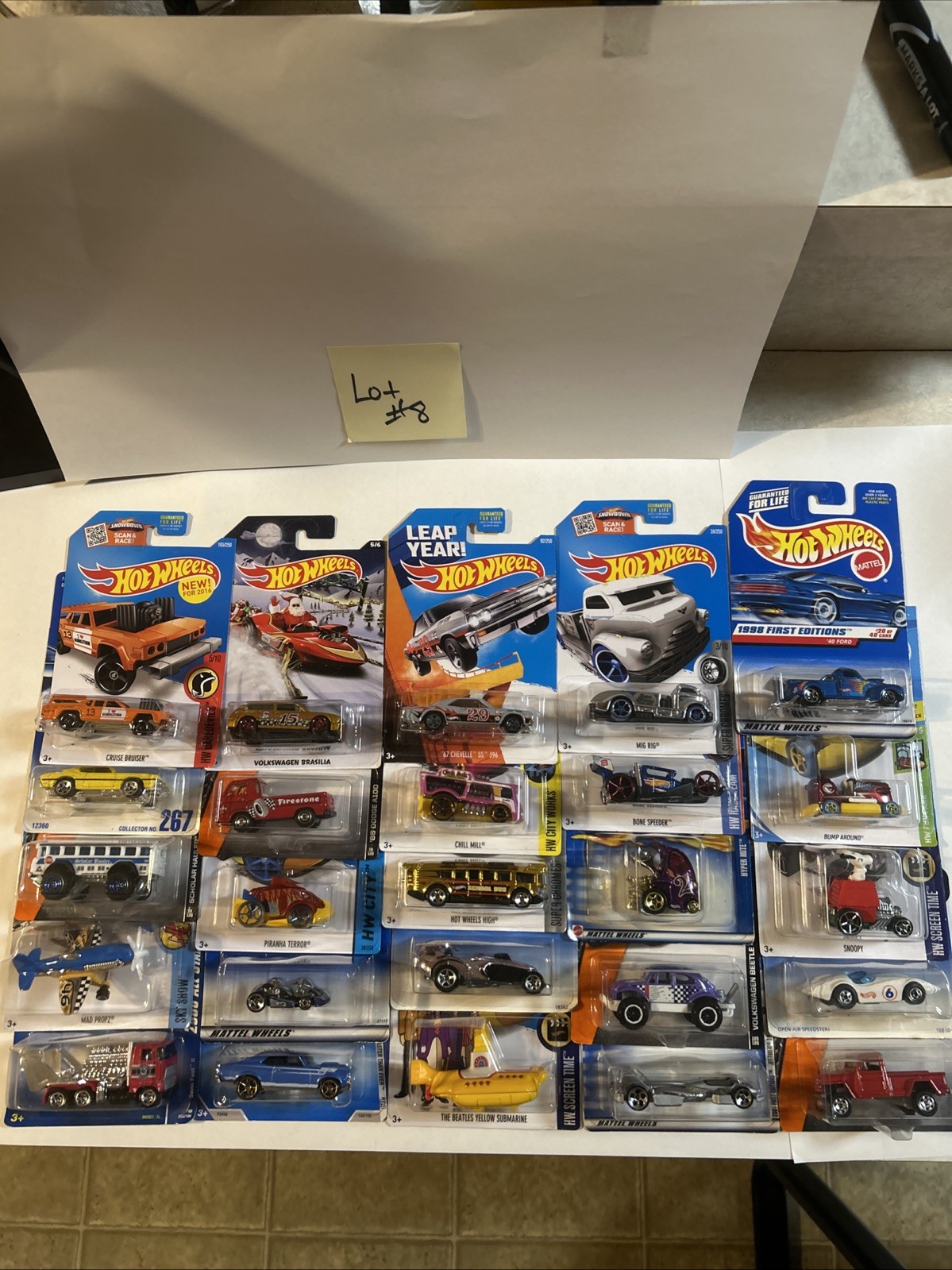 Hot Wheels Lot Of 25 Cars- Various Years, Sets, Series And Models – Unopened