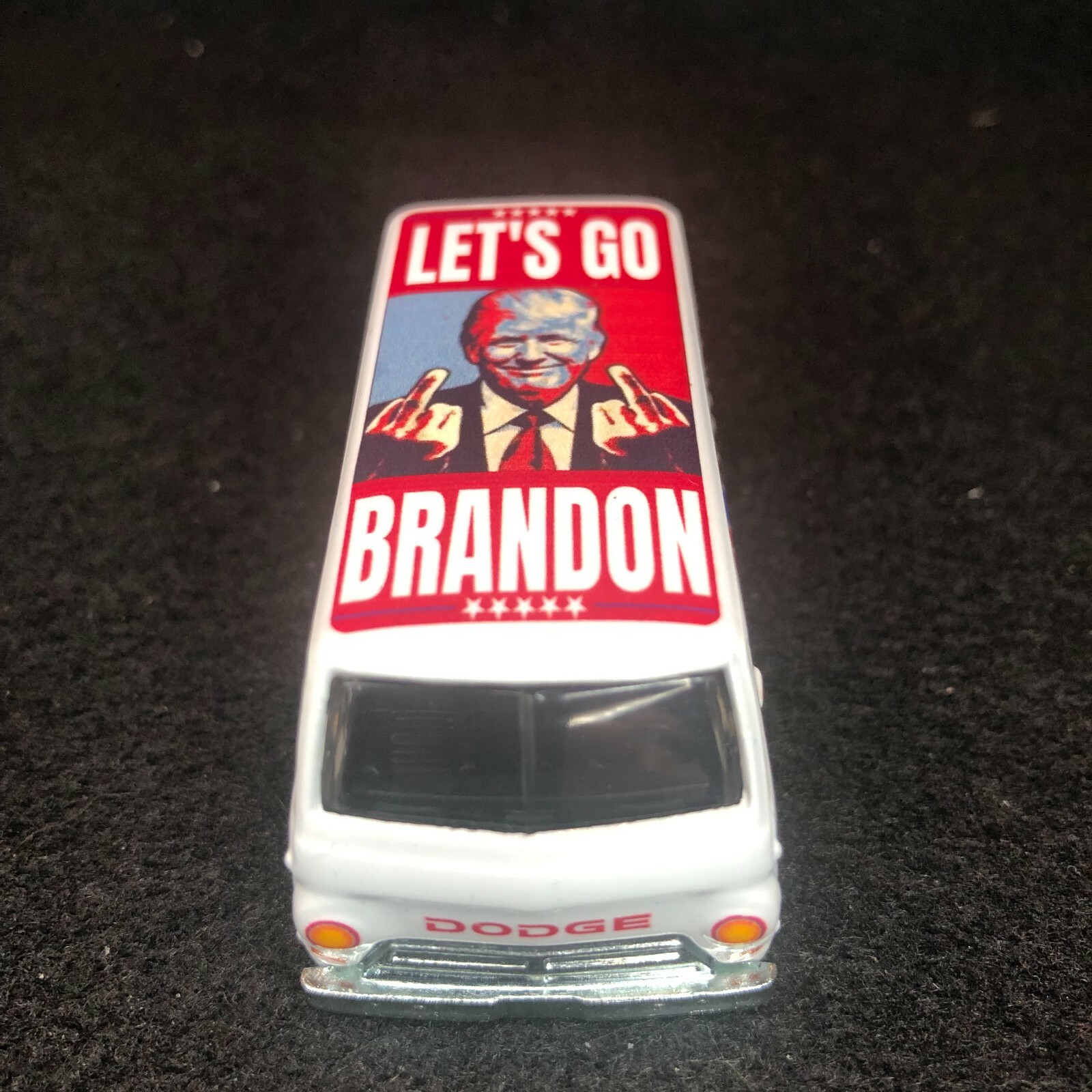 Clear 1:64 Waterslide Decal for 66 Dodge A100 Van Let’s Go Brandon #FJB