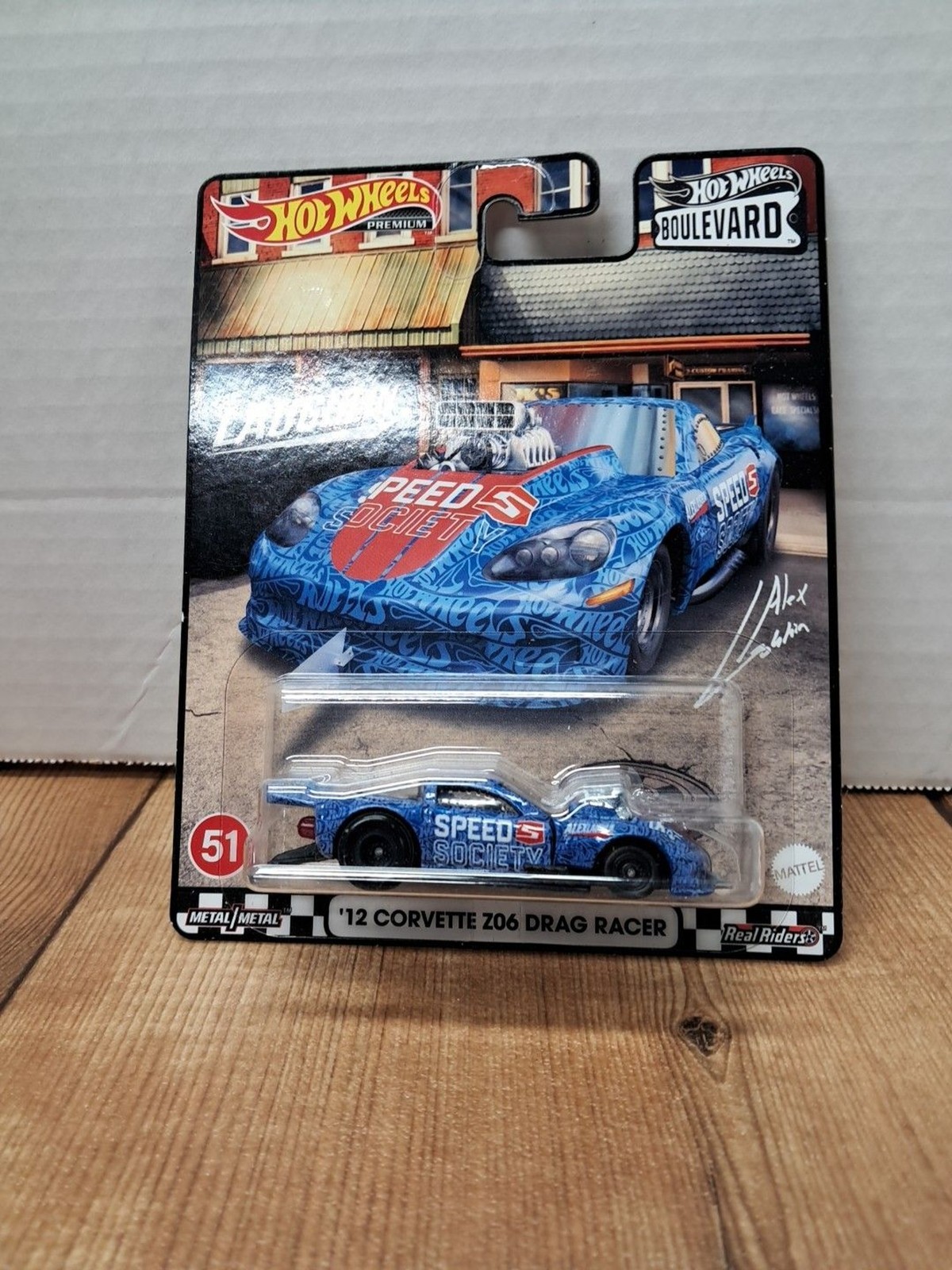Hot Wheels Corvette Z06 Drag Racer Boulevard #51 Blue.