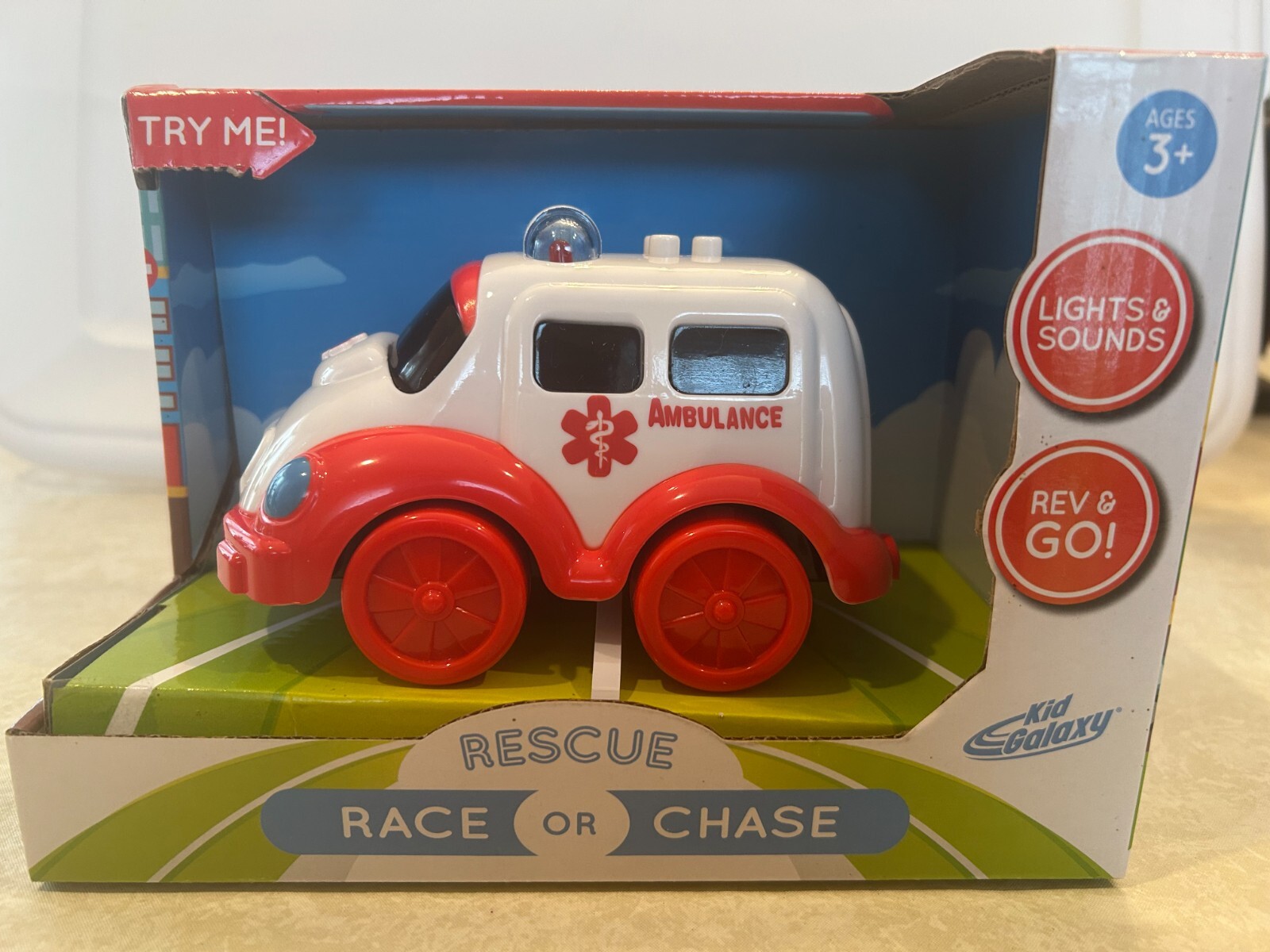 Lot of 3 – Kid Galaxy – Rescue Race Or Chase – Police/Fire/Ambulance – NIB