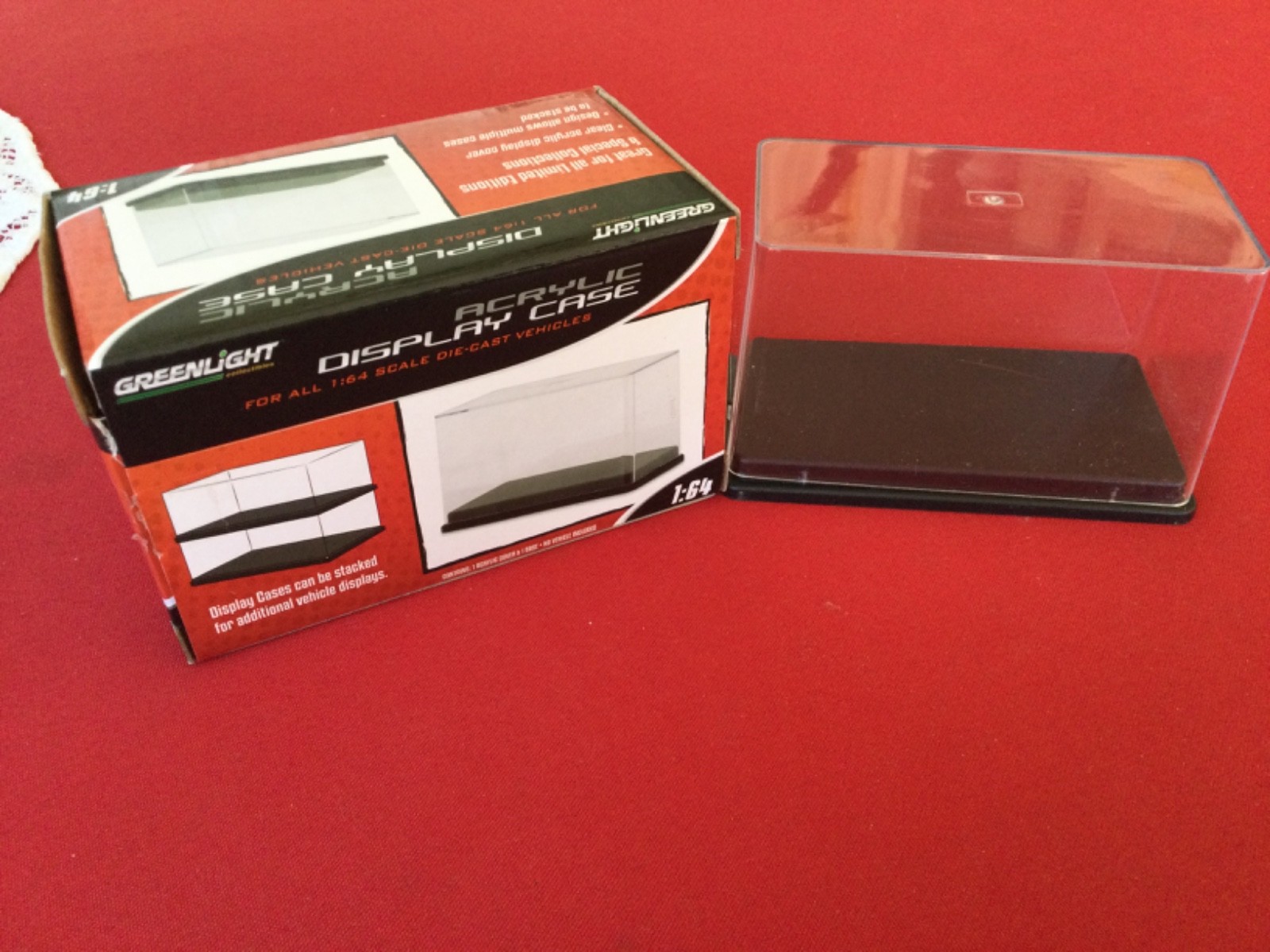 Acrylic Display Cases With Black Plastic Base 1:64 Scale Greenlight 2/ pieces