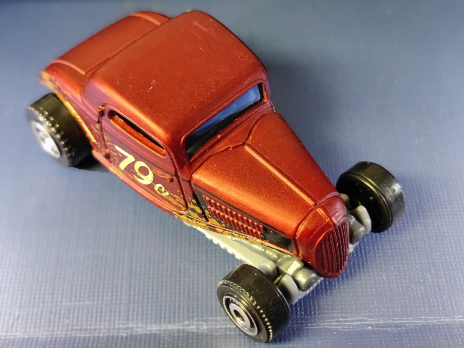 Matchbox MBX Highway II Flat Satin Red 1933 FORD COUPE Hot Rod ~ LOOSE