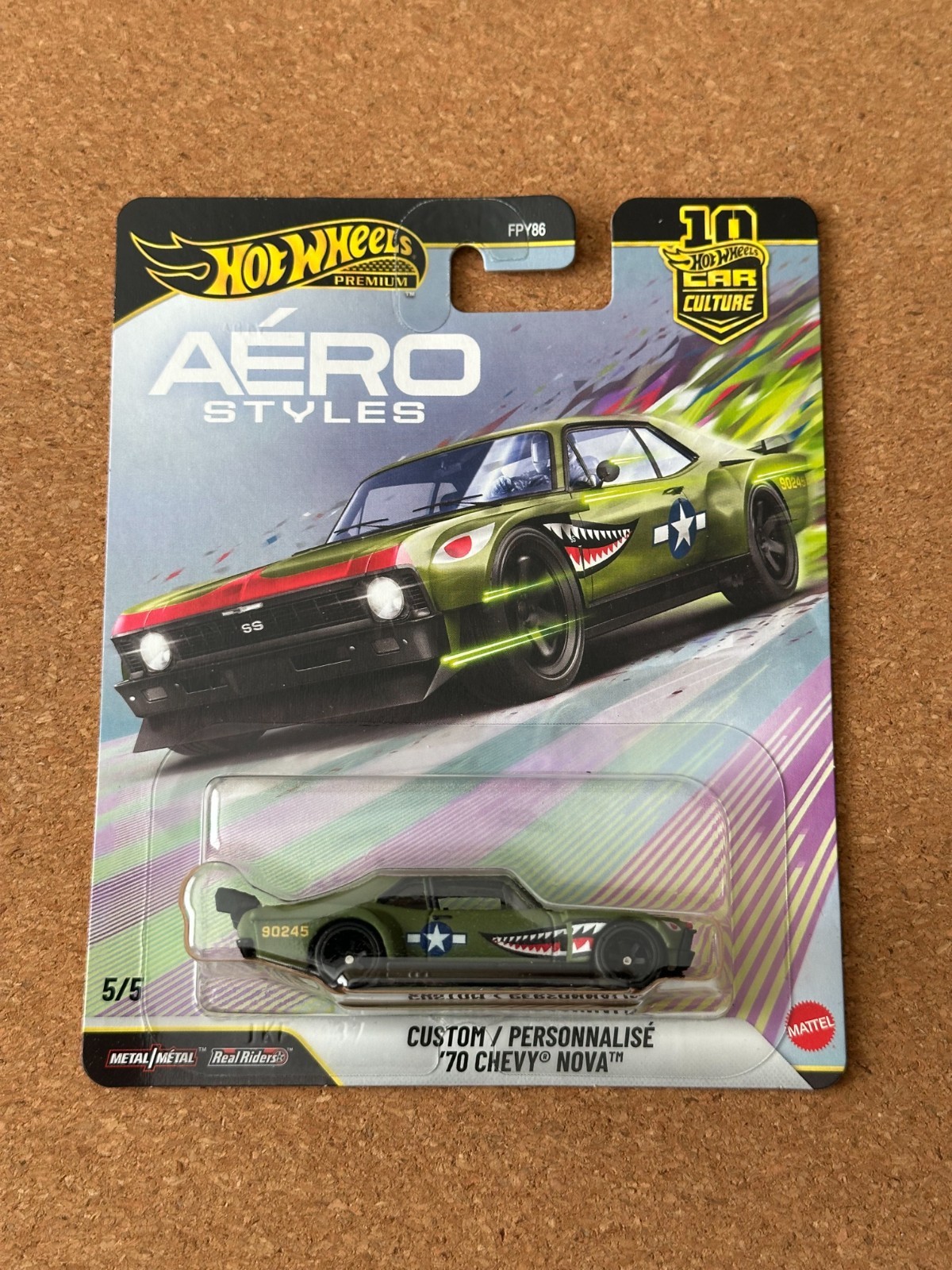 Hot Wheels Premium Car Culture Aero Styles Custom ’70 Chevy Nova – Fast Shipping