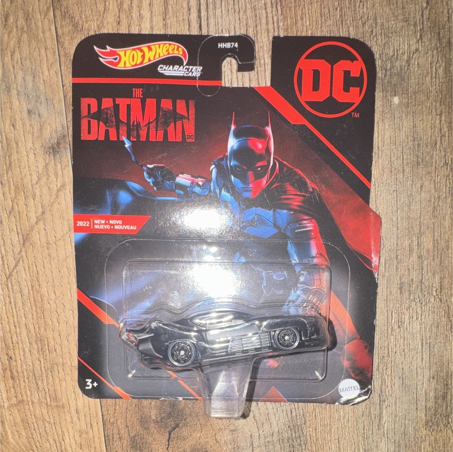 Hot Wheels Character Cars DC The Batman 2022 Black Diecast 1:64 Unopened