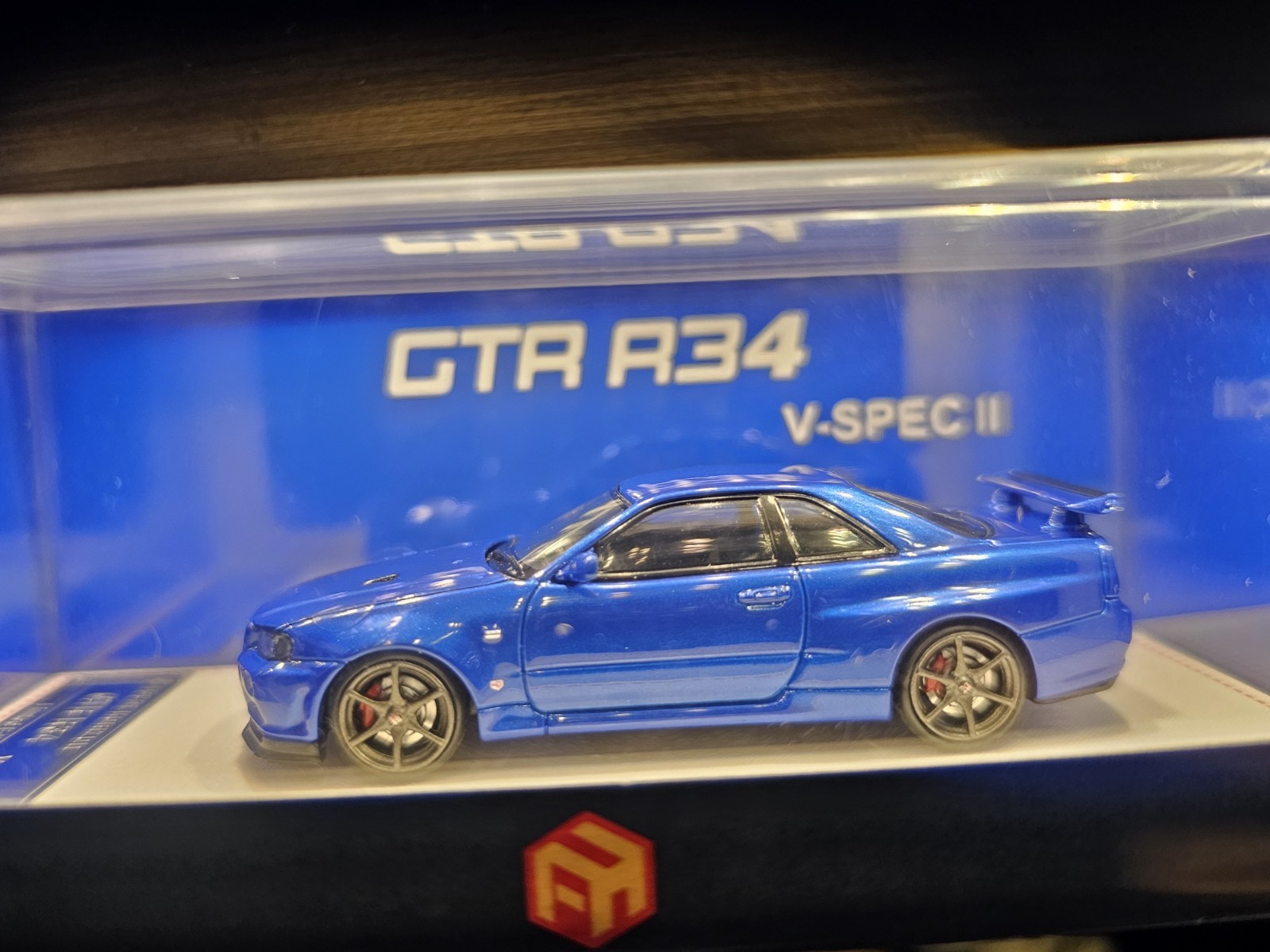 Focal Horizon Nissan GT-R R34 V-SPEC-II Blue LTD 999PCS ONLY 1:64 Car Model