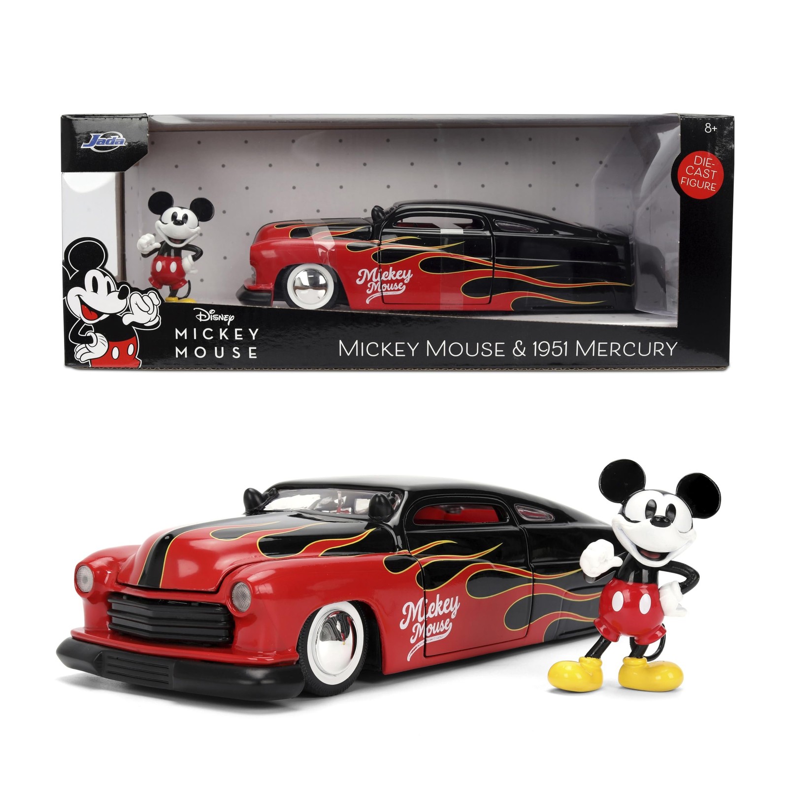 Jada Disney Vintage Mickey – 1951 Mercury – Hollywood Rides Die-Cast Car Toys…