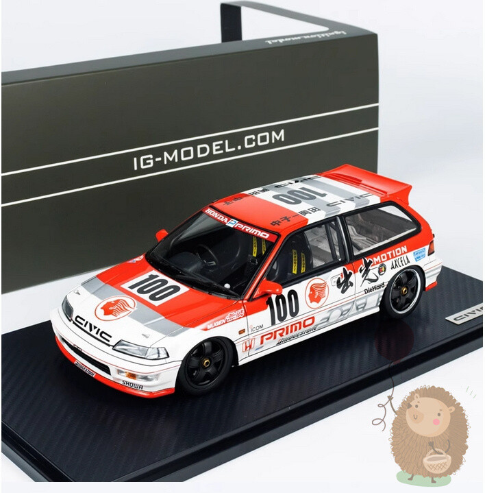 IG 1/18 Honda CIVIC EF9 SiR Resin Model Car Diecast Hobby Gifts Collection White
