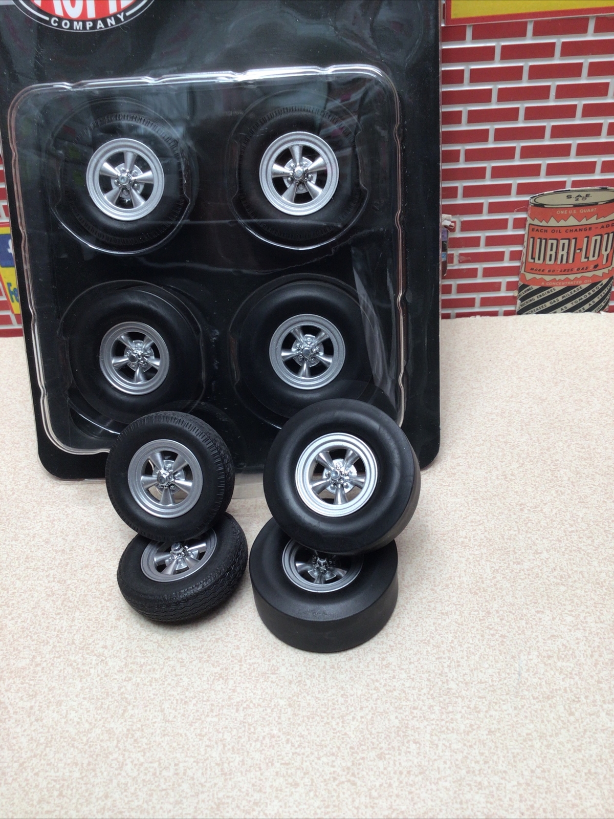 1/18 ACME Drag Wheel and Tire Set From A/FX 1965 Tasca Ford Mustang A1801839W