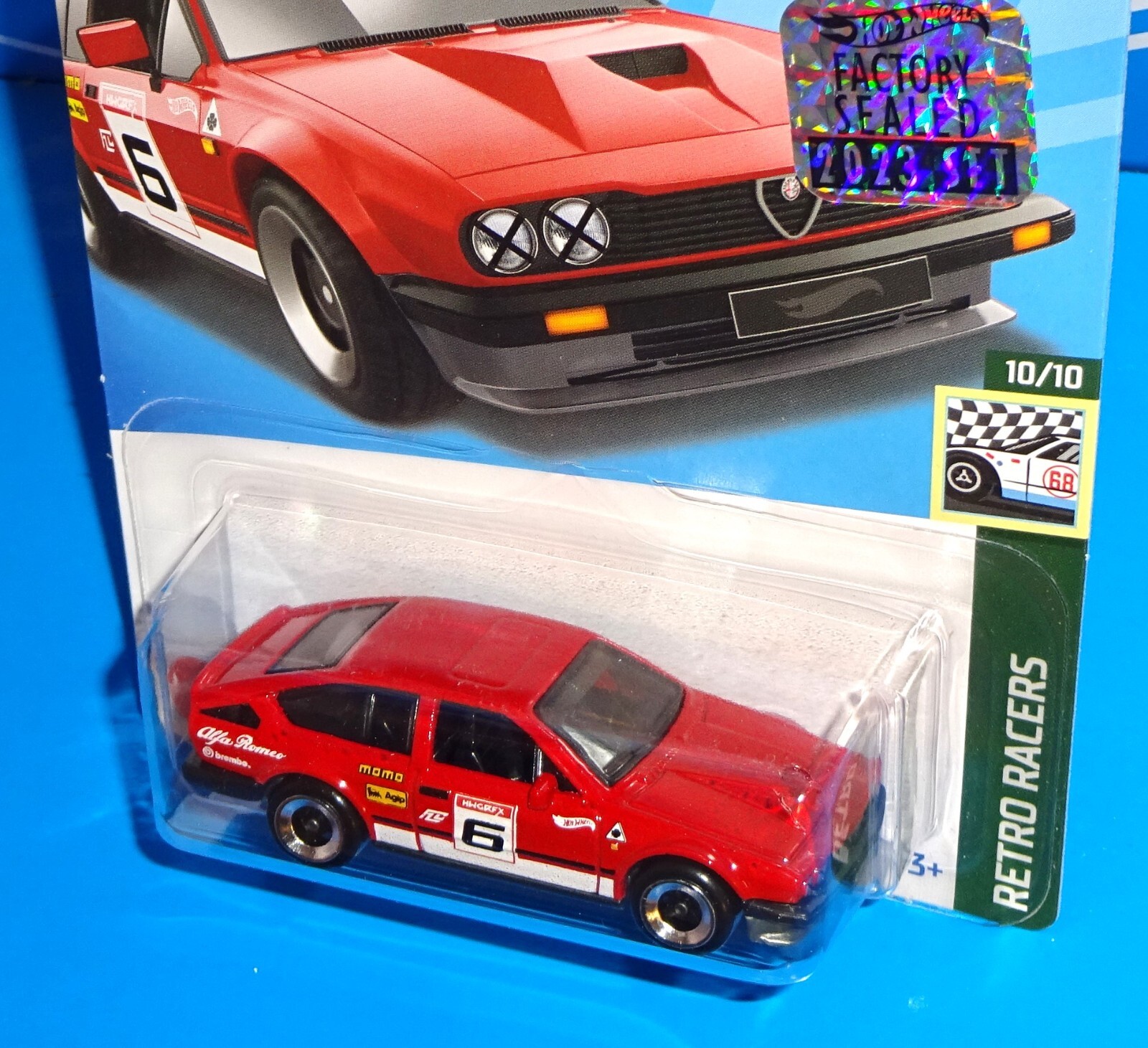 Hot Wheels New For 2023 Factory Set Retro Racers #185 Alfa Romeo GTV6 3.0 Red