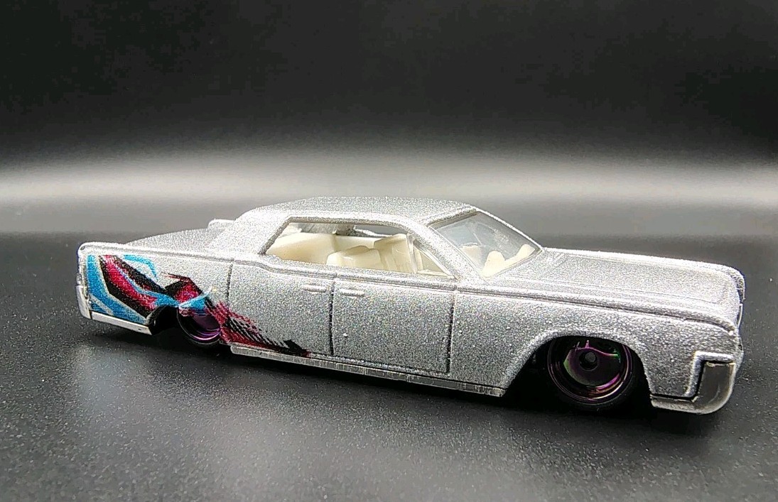 Custom Hot Wheels 64 Lincoln Continental Metallic Silver SSHIFTW NoScalpCustoms