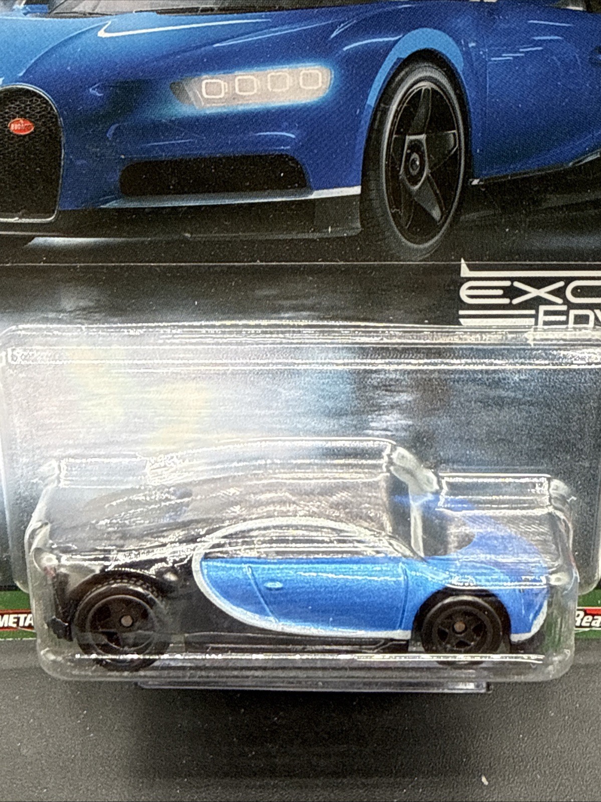 🖤2019 Hot Wheels Premium 16 BUGATTI CHIRON blue black EXOTIC ENVY 4/5 Car Cultu