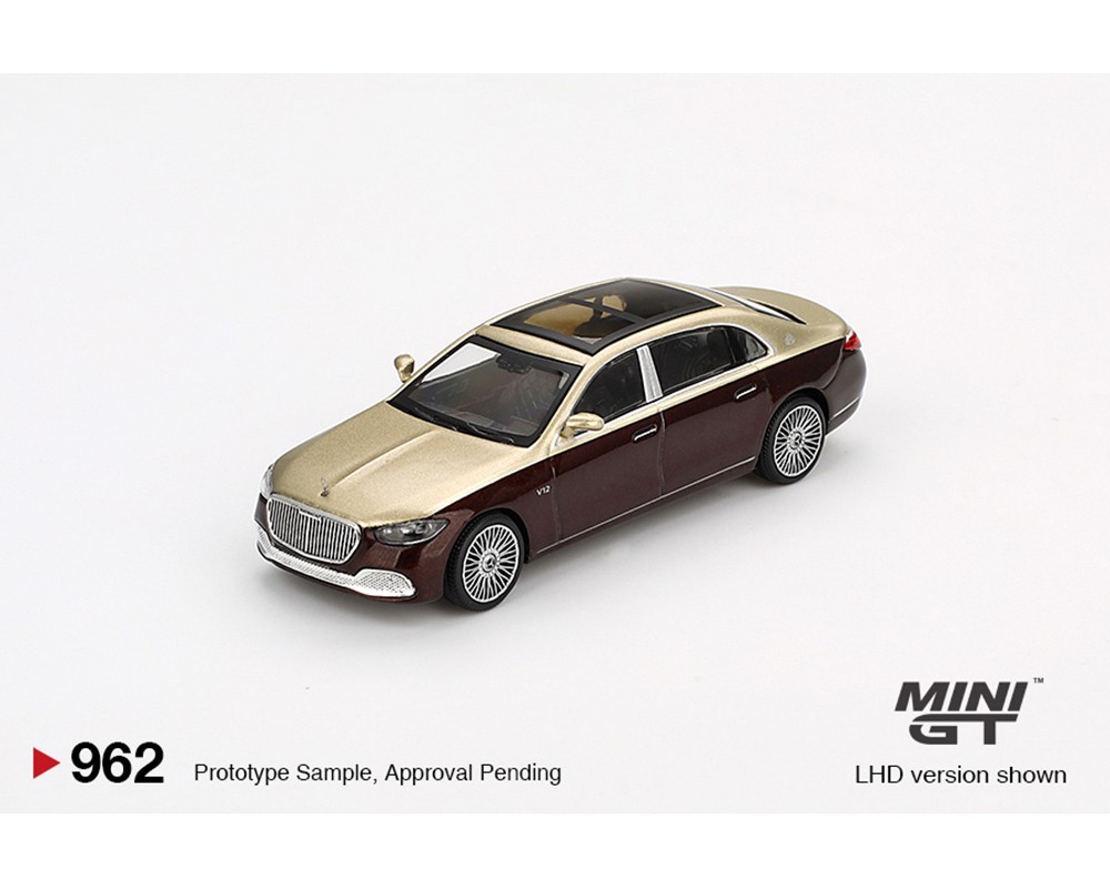 Mini GT Mercedes-Maybach S680 Gold Dark Red Metallic #962 1/64