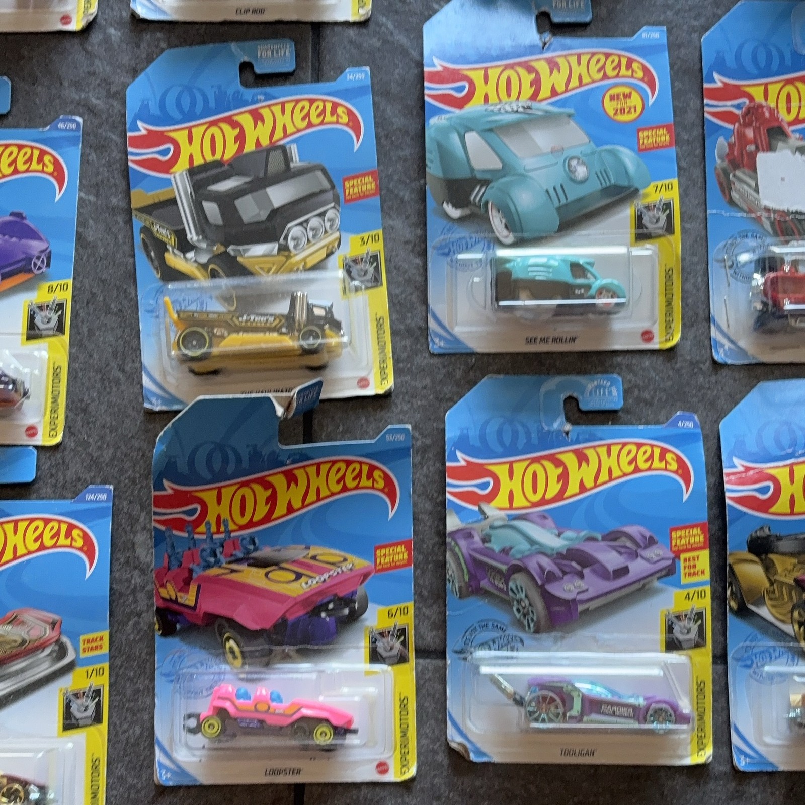 Hot Wheels Experimotors Die-cast Toy Cars 1:64 Scale Multi-Color Metal Lot 17