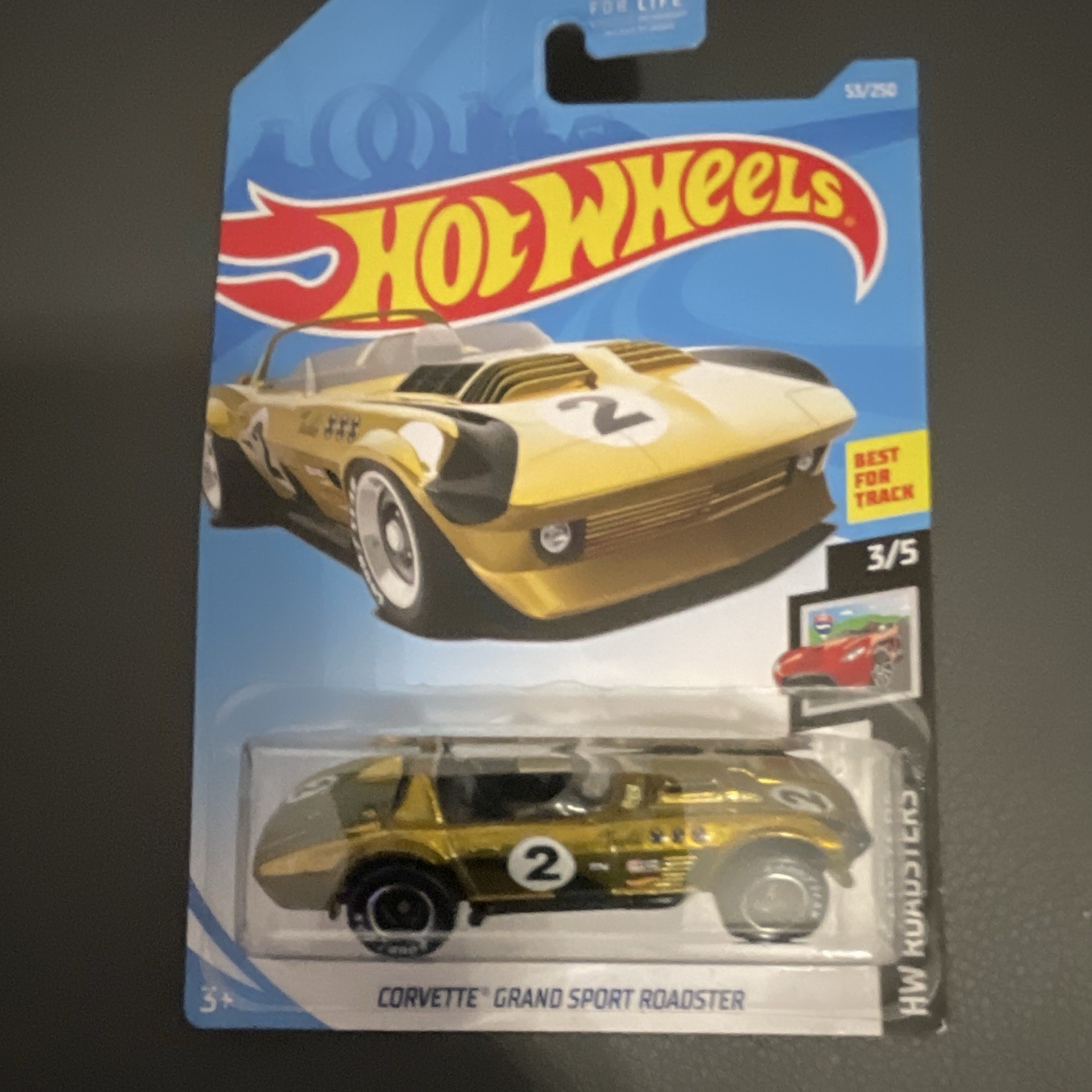Hot Wheels Corvette Grand Sport Roadster Gold/Black HW Roadsters suoer tresure.