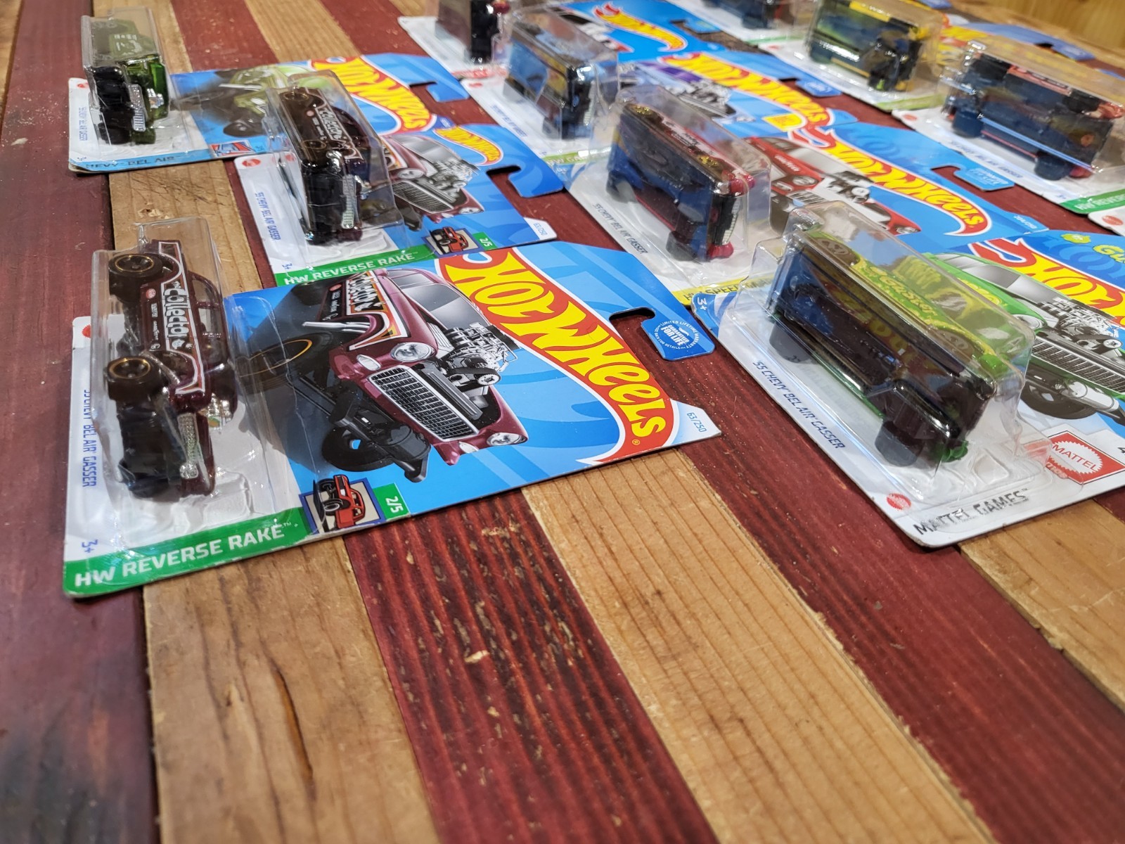 Hot Wheels ’55 Chevy Bel Air Gasser Lot Of 11. Zamac, Collector, Tri Five…