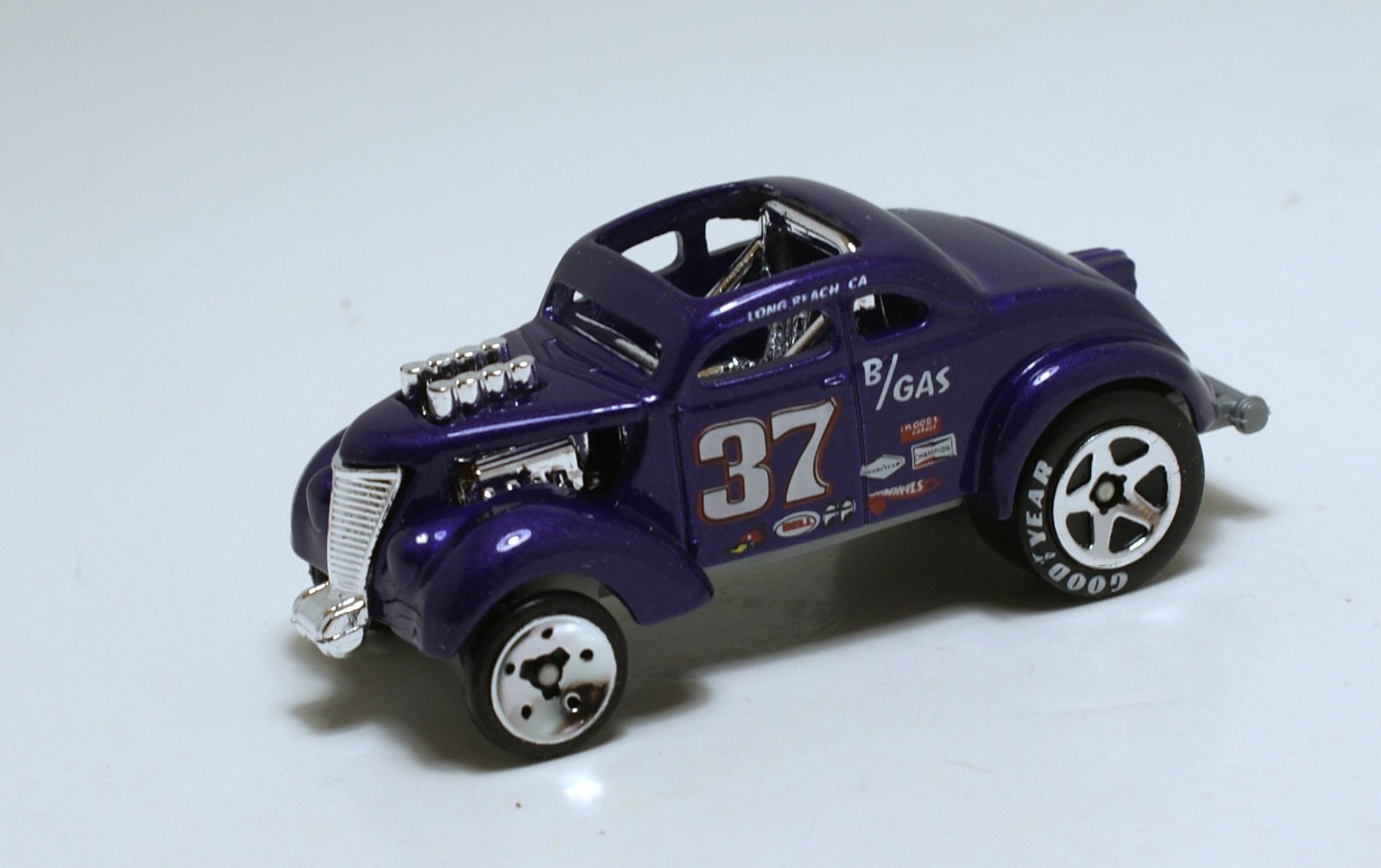 HOTWHEELS 1937 CHEVY B/GAS NHRA GASSER DRAGSTER HARD TO FIND DIE CAST REPLICA