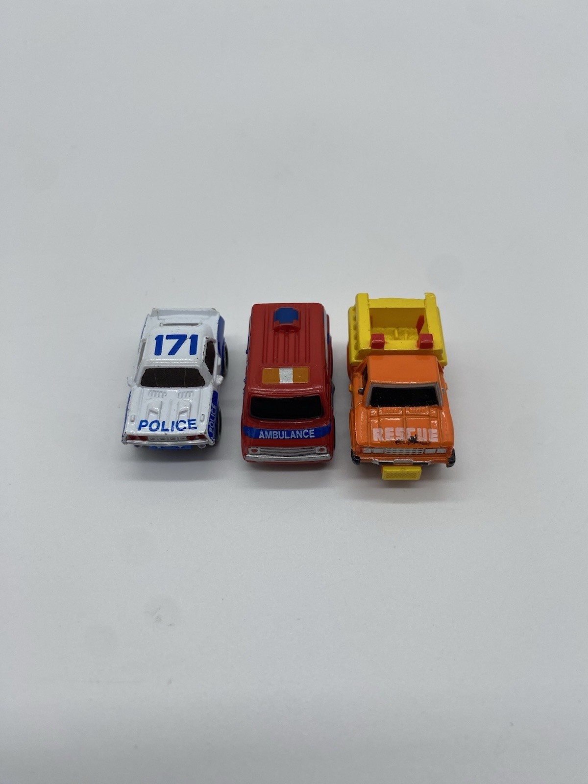 Vintage Galoob Micro Machines Car Lit Police Fire Truck Rescue