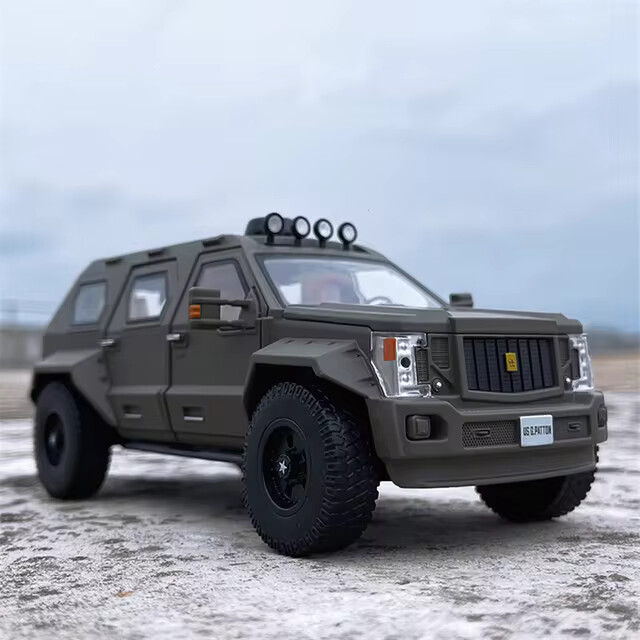 1:32 G.Patton Off- Road Alloy Diecast Model Car With Sound And Light Kids Gift