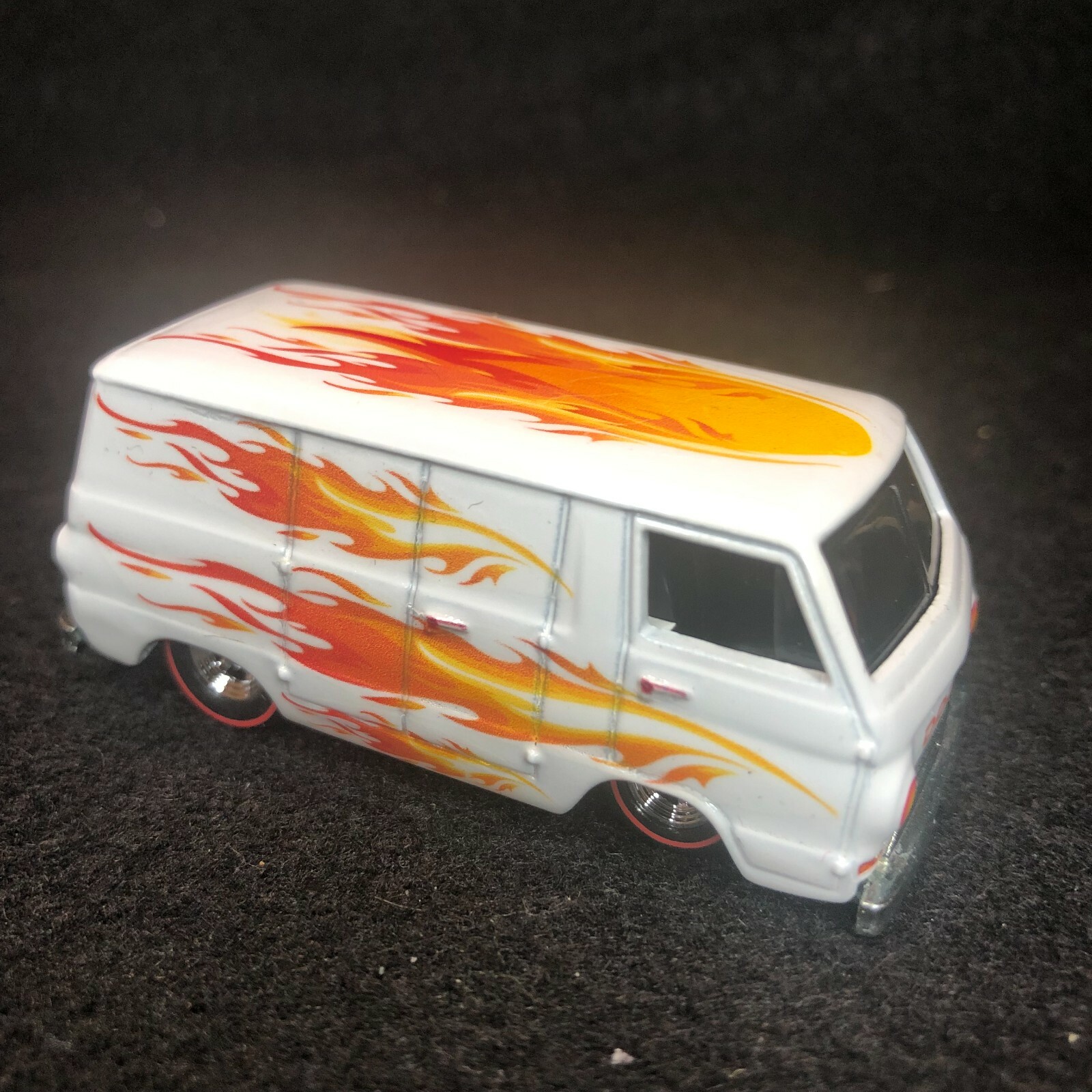 Clear 1:64 Waterslide Decal Hot Wheels A100 Van Fire Flames