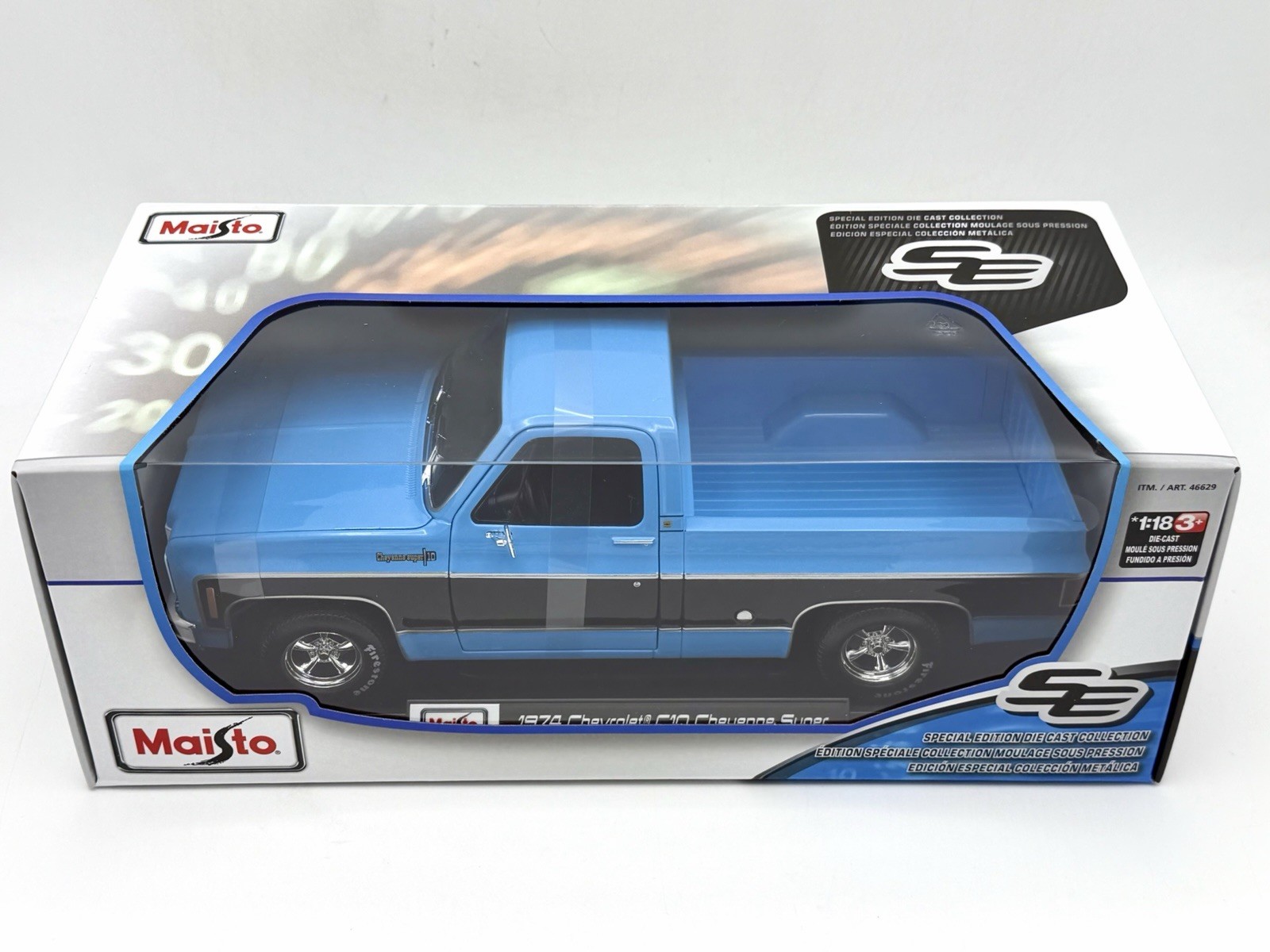 New Maisto 1:18 Scale Diecast Model Truck – 1972 Chevrolet C10 Cheyenne Super