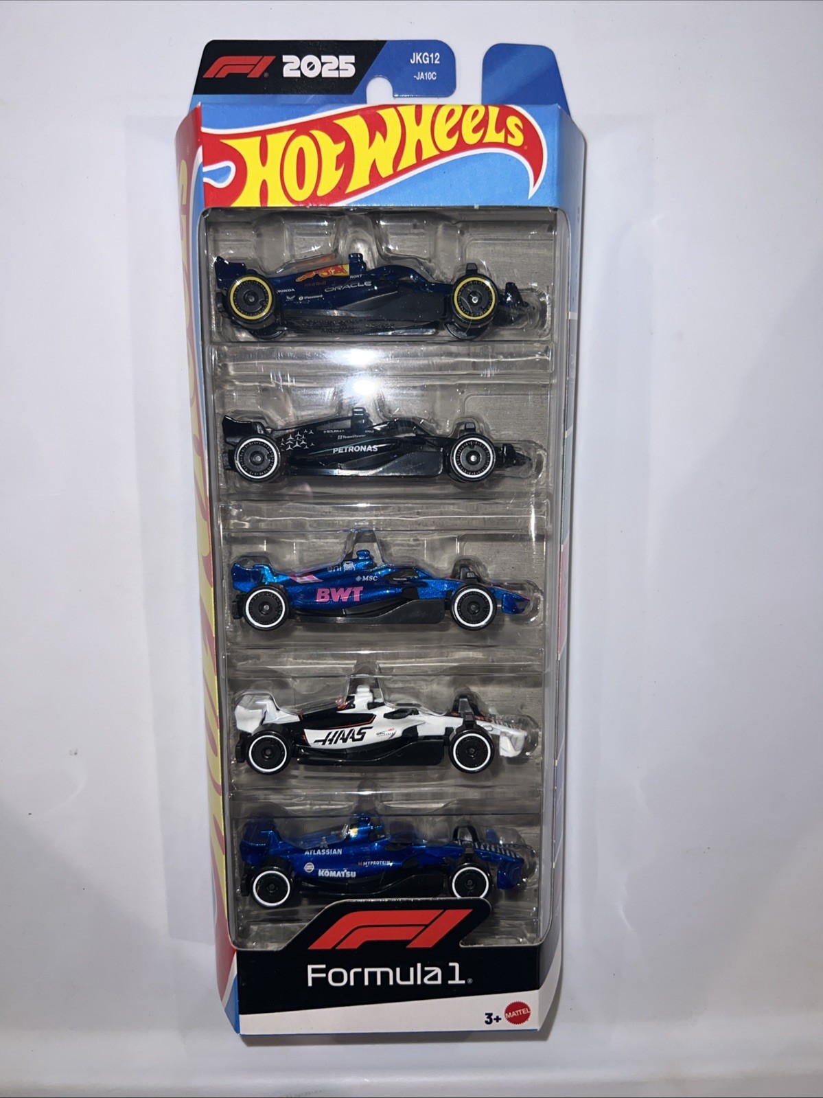 2025 Formula 1 Car * 5 Pack F1 Hot Wheels 2026 RedBull, AMG Williams, BWT, Hass