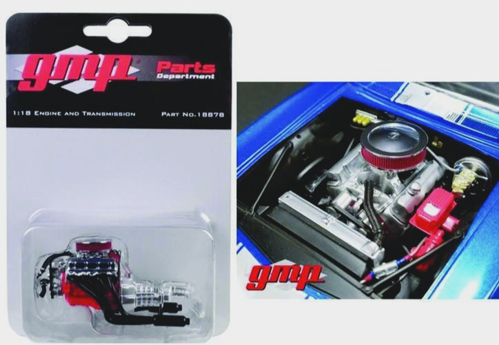 GMP 1/18 Big Block Chevy Drag Dragster Engine Motor & Transmission 1969 Camaro