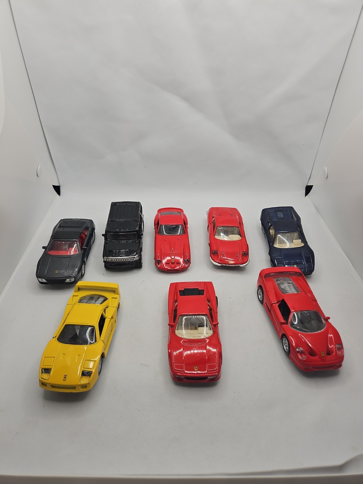 Maisto 1:36 & 1:46 Scale Model Pull Back Cars Lot Of 8 Hummer Ferrari #CR1
