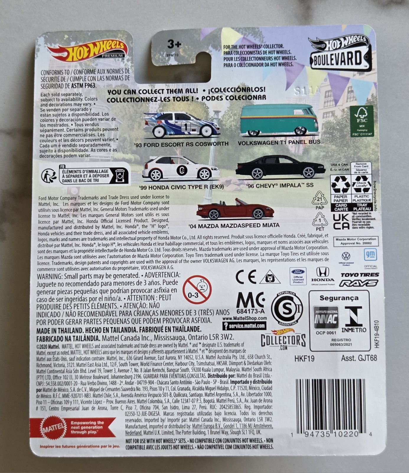 2023 Hot Wheels Premium Boulevard White 1999 Honda Civic Type R (EK9) #73