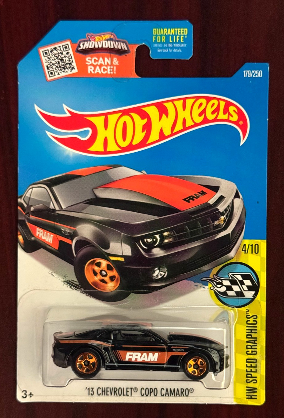 2016 Hot Wheels HW Speed Graphics ’13 Chevrolet COPO Camaro Fram black