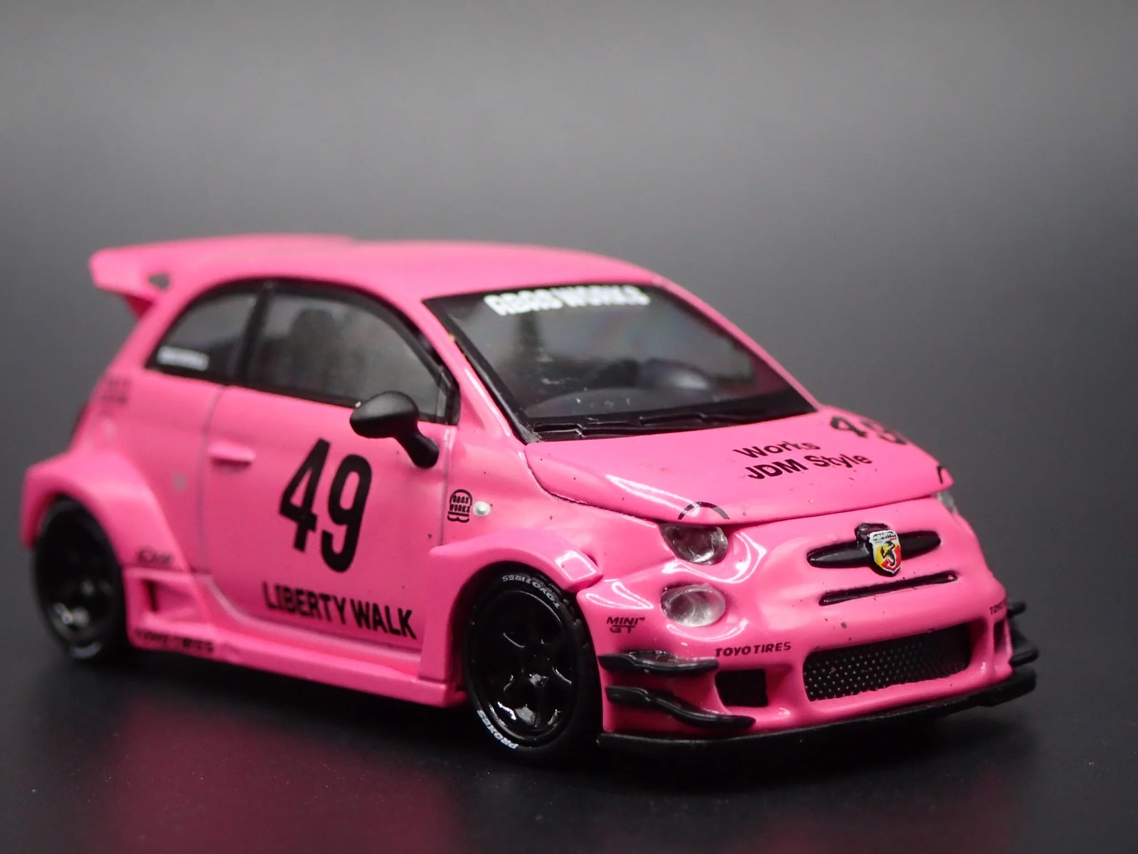 2007-2025 FIAT 500 LB WORKS ABAS WORKS ABARTH 595 1/64 SCALE DIECAST MODEL CAR