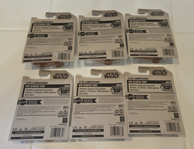 Hot Wheels Star Wars X-34 Landspeeder 31/250 HW Screen Time 4/10 NEW Lot of 6